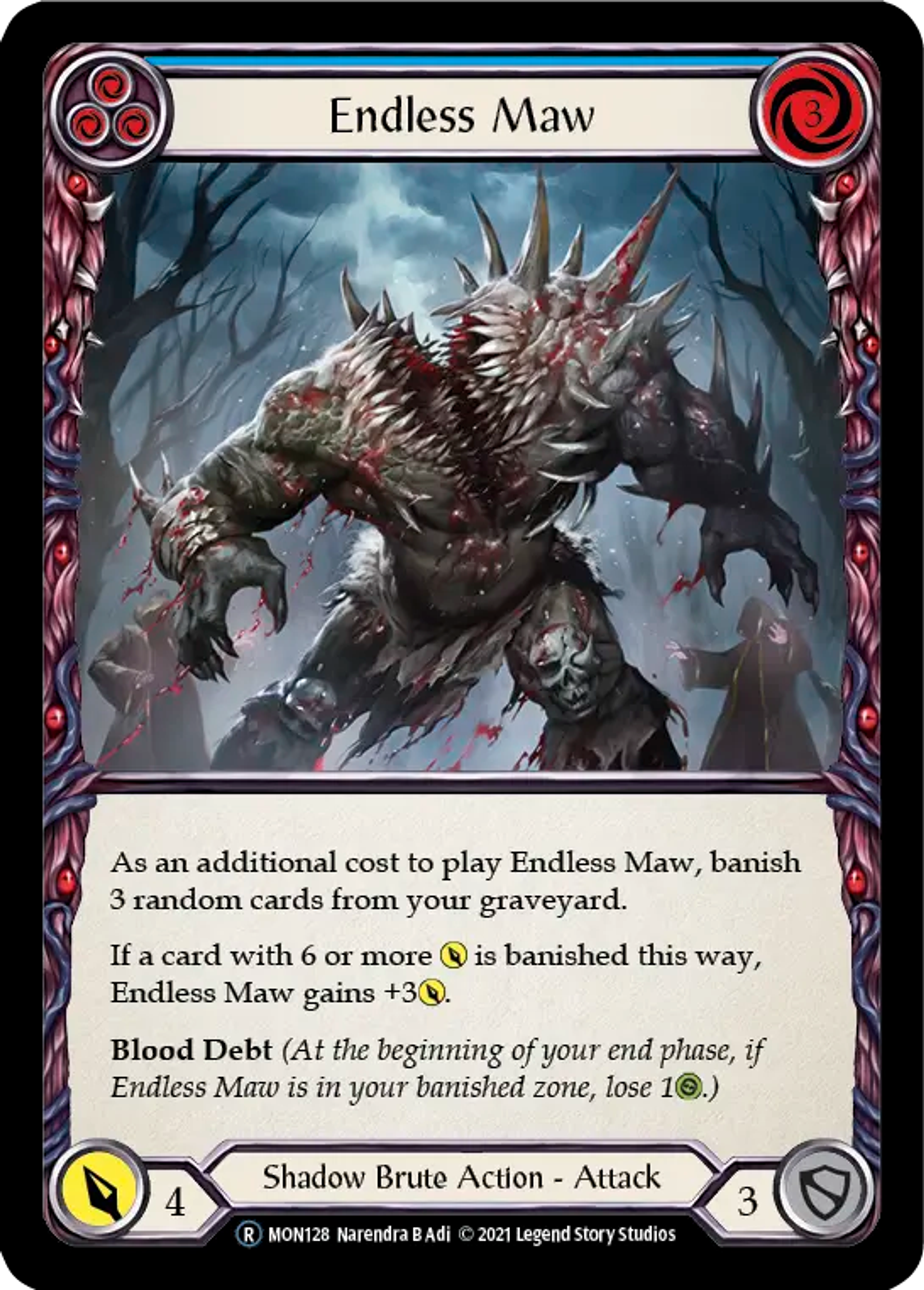 Endless Maw (Blue) — Monarch - Unlimited — Flesh and Blood