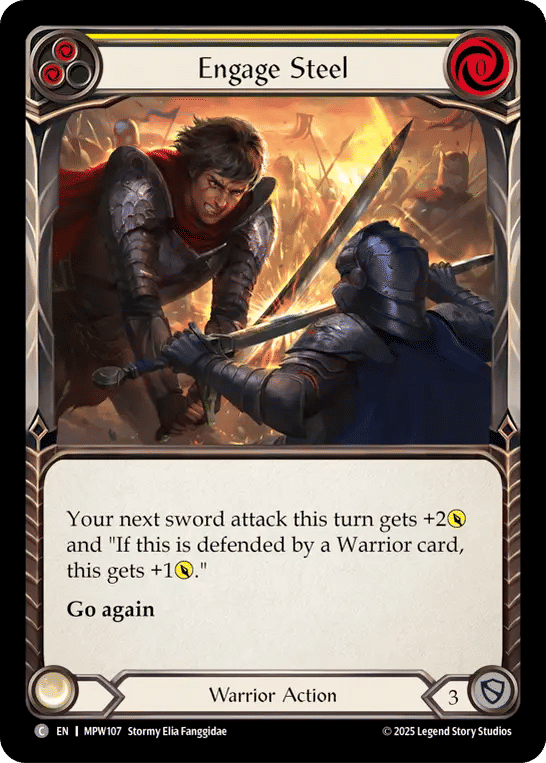 Engage Steel (Yellow) from Mastery Pack Warrior - Flesh and Blood