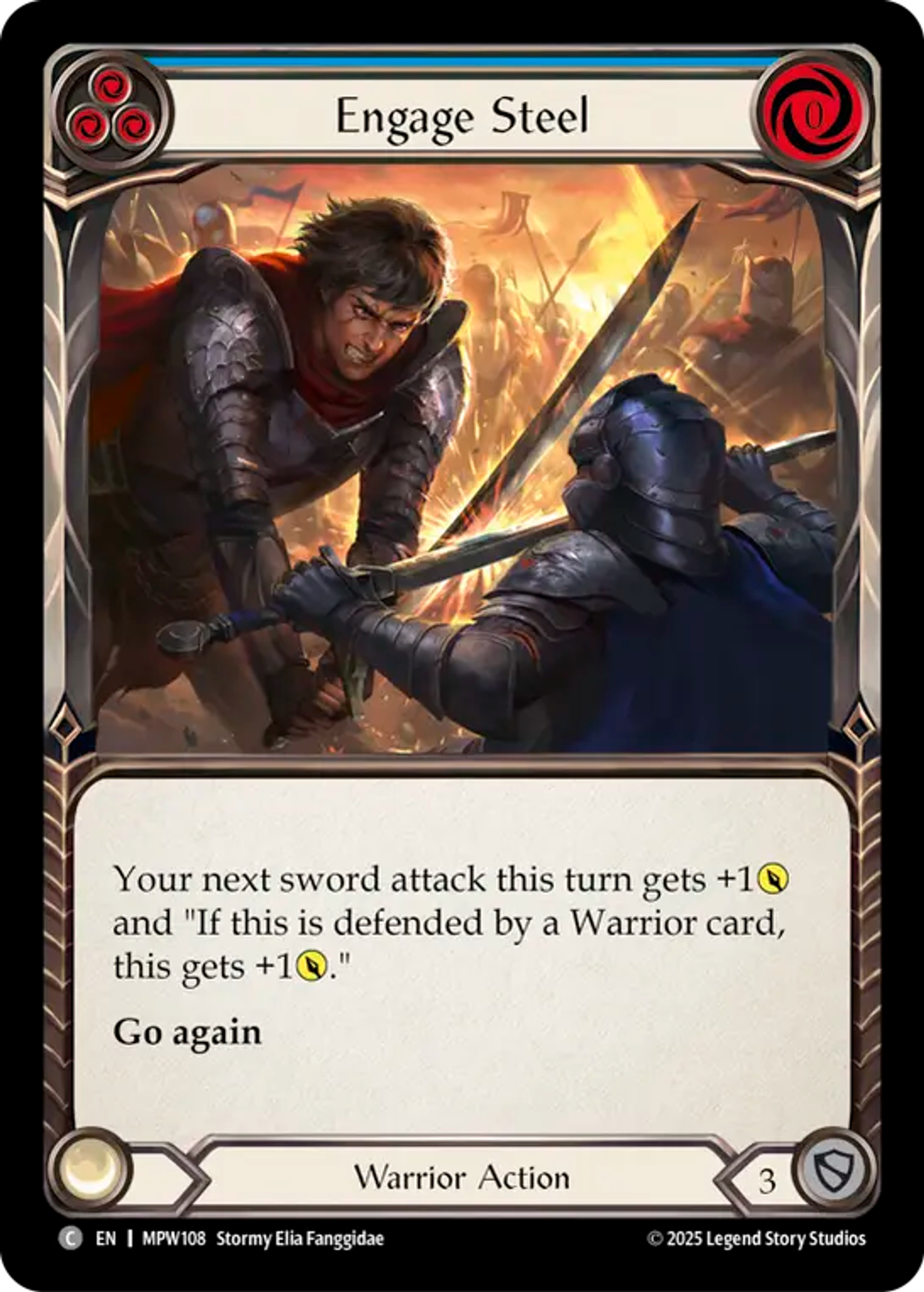 Engage Steel (Blue) — Mastery Pack Warrior — Flesh and Blood