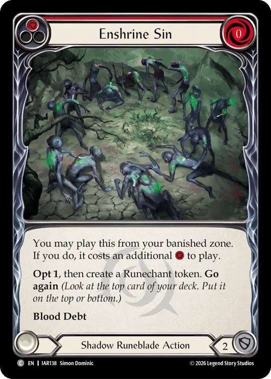 Enshrine Sin (Red) — Usurp the Shadow Throne — Flesh and Blood