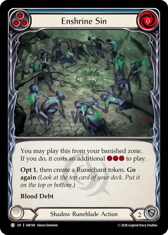 Enshrine Sin (Blue) — Usurp the Shadow Throne — Flesh and Blood