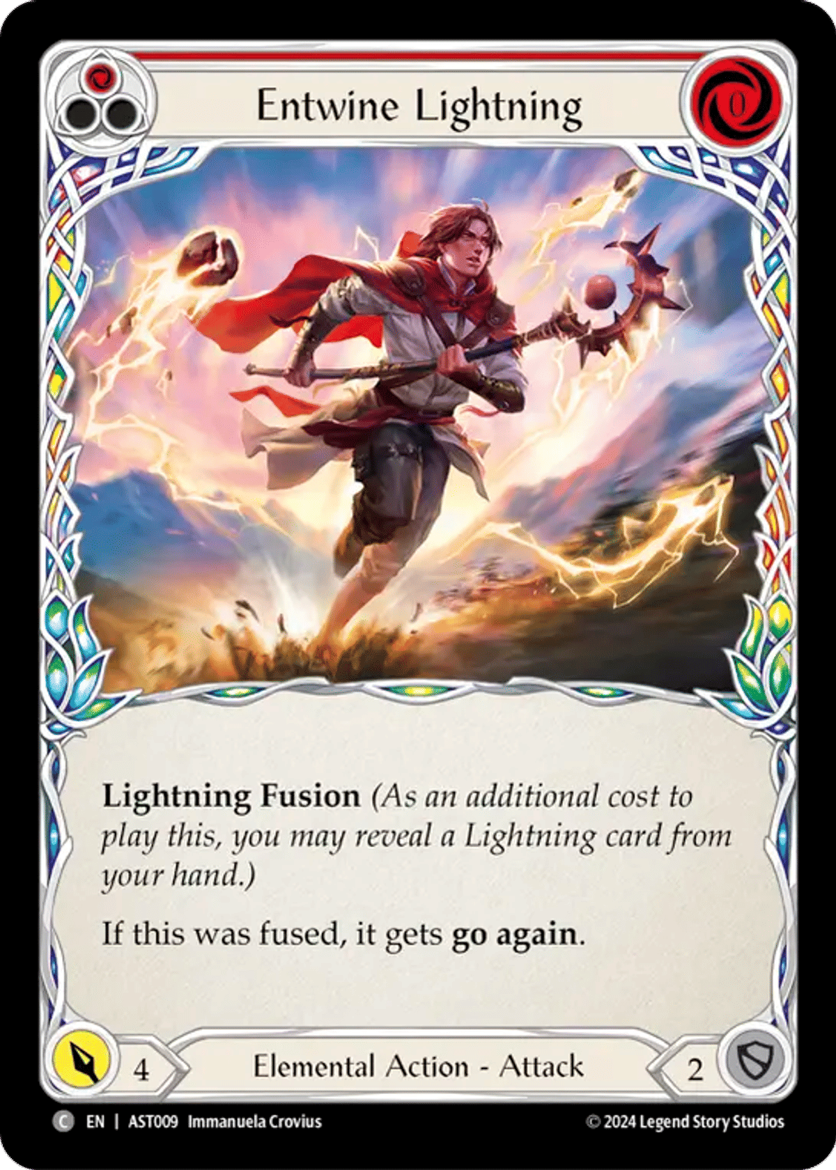 Entwine Lightning (Red) from Armory Deck - Aurora, Shooting Star - Flesh and Blood