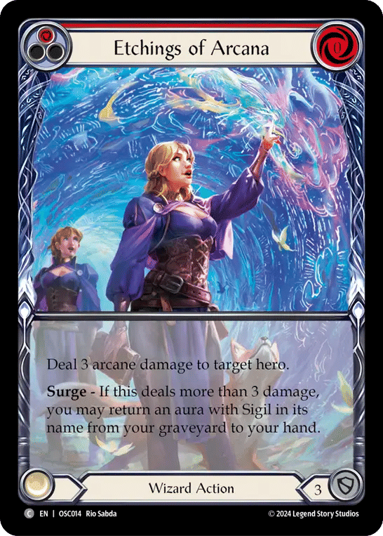 Etchings of Arcana (Red) — Rosetta Blitz Deck - Oscilio — Flesh and Blood