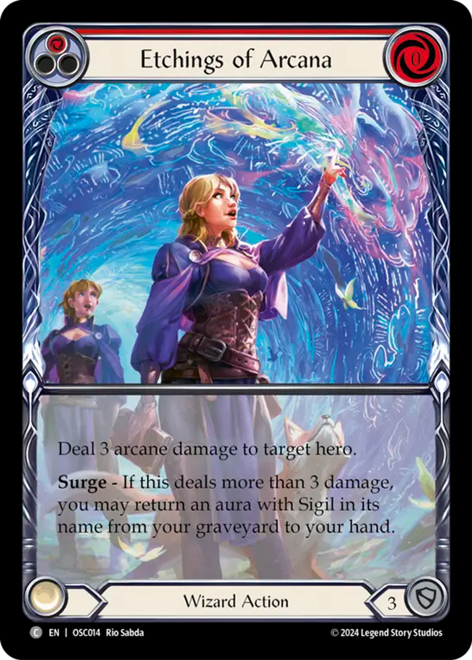 Etchings of Arcana (Red) — Rosetta Blitz Deck - Oscilio — Flesh and Blood