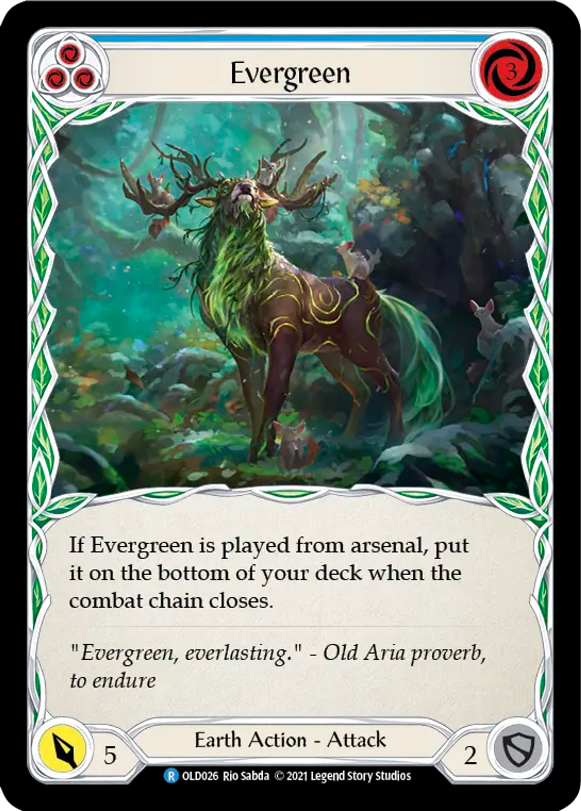 Evergreen (Blue) — Oldhim - Blitz Deck — Flesh and Blood