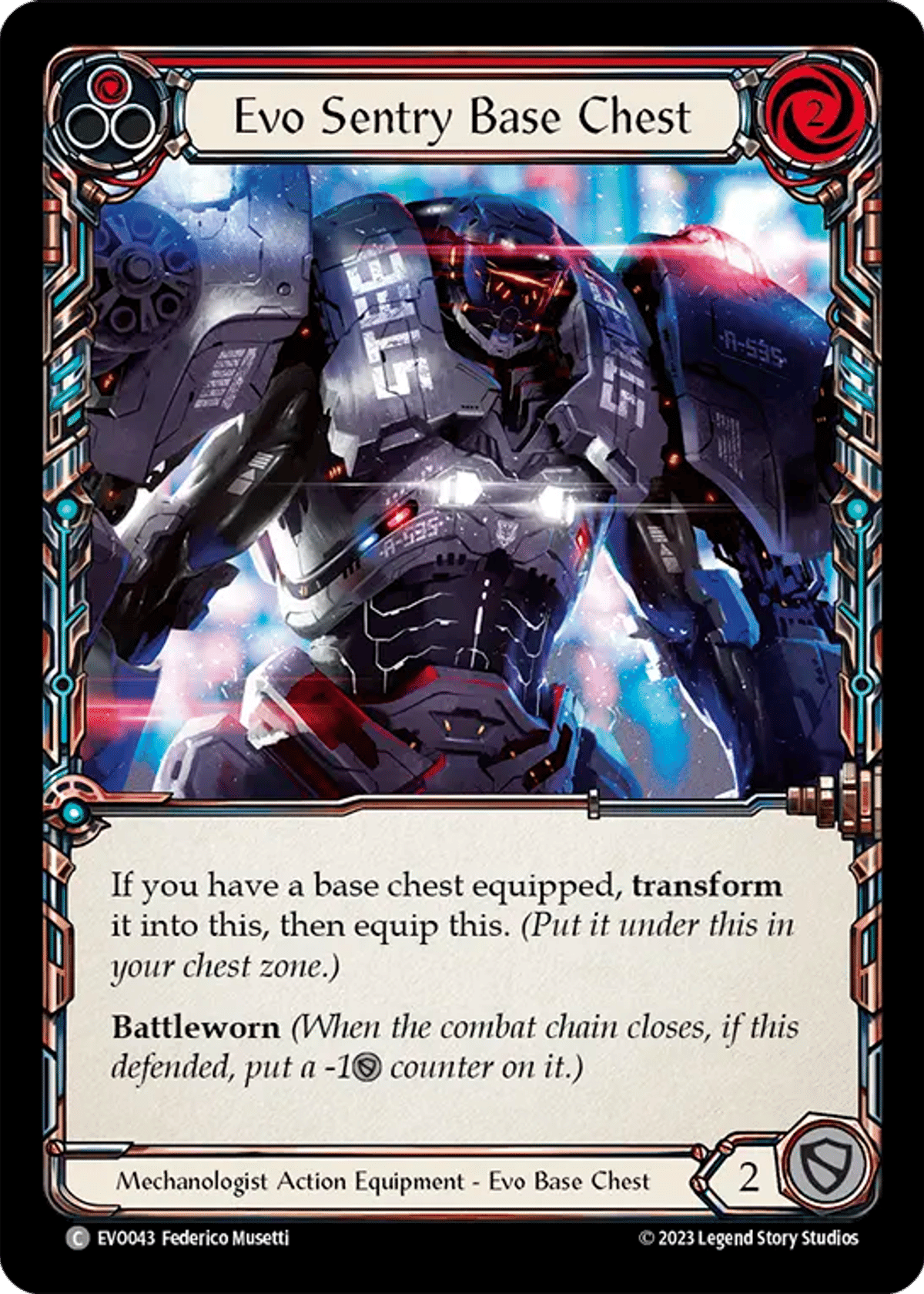 Evo Sentry Base Chest (Red) from Bright Lights - Flesh and Blood