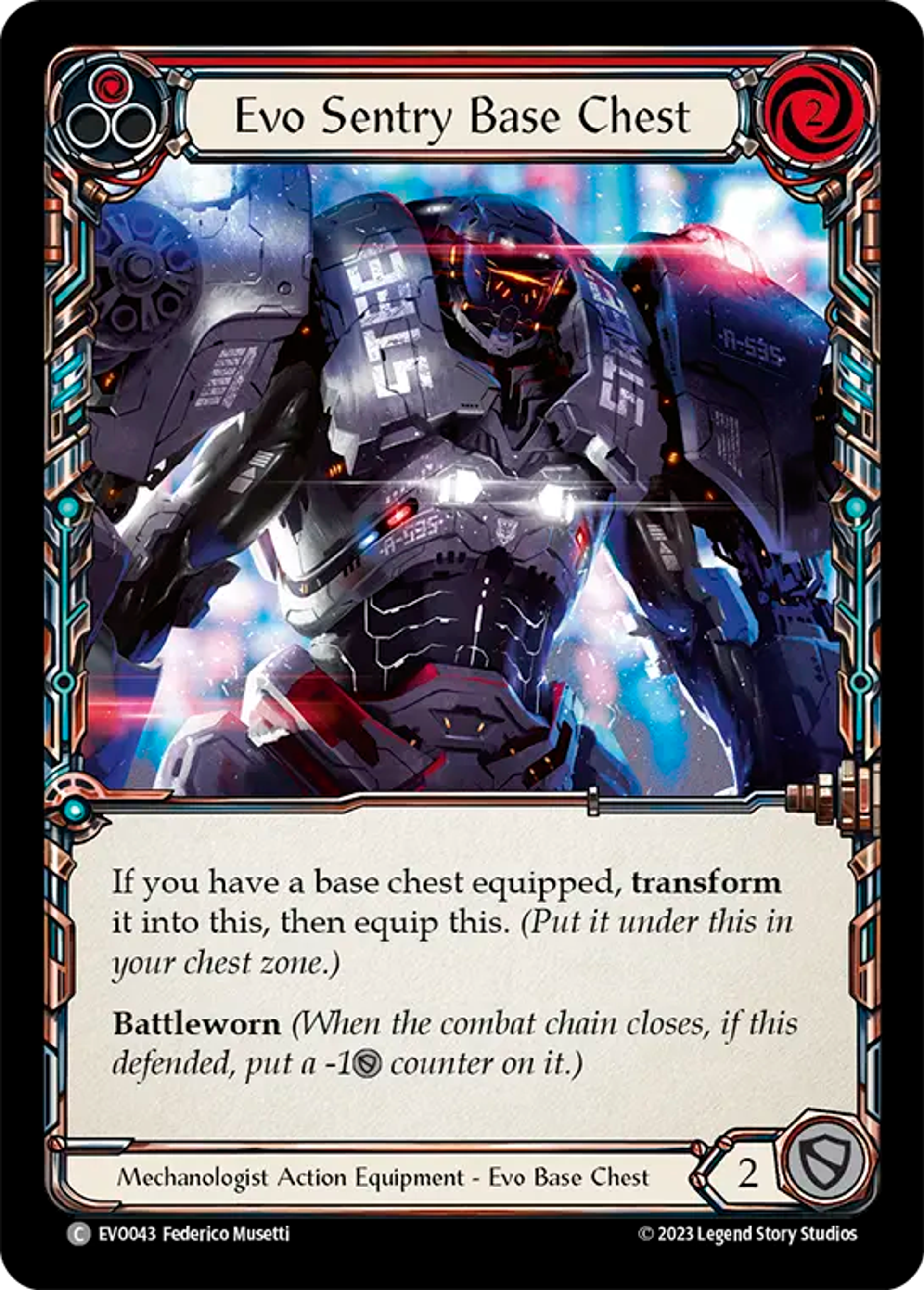 Evo Sentry Base Chest (Red) — Bright Lights — Flesh and Blood