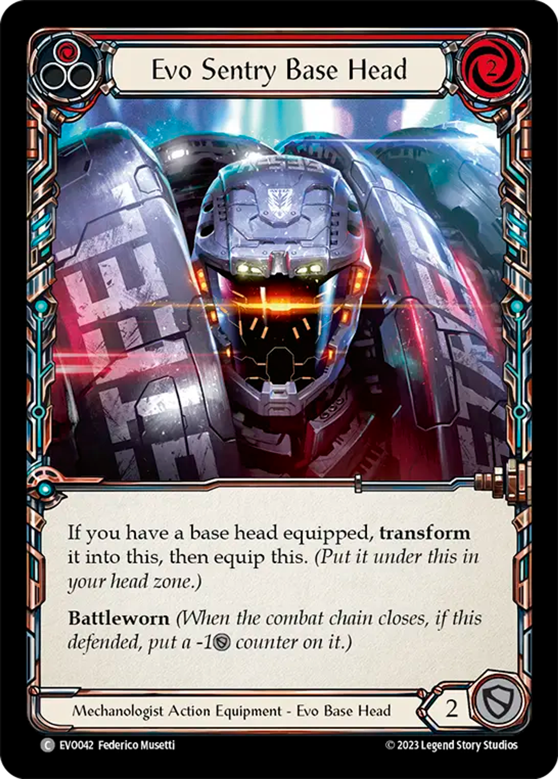 Evo Sentry Base Head (Red) — Bright Lights — Flesh and Blood