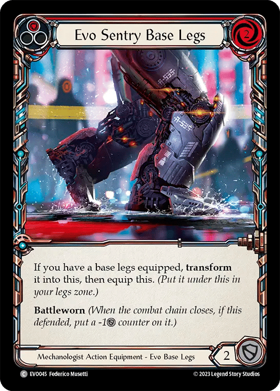 Evo Sentry Base Legs (Red) — Bright Lights — Flesh and Blood
