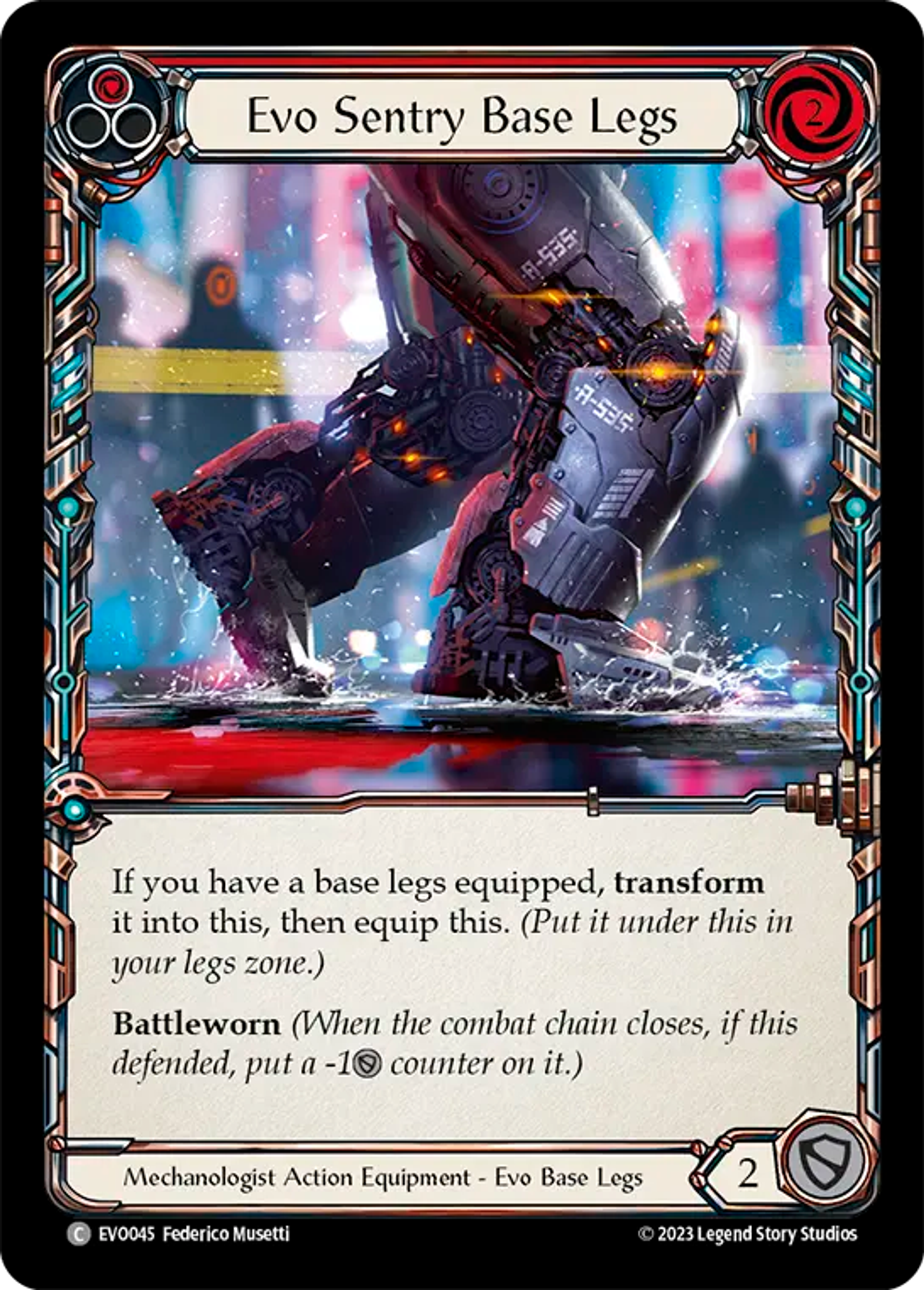 Evo Sentry Base Legs (Red) — Bright Lights — Flesh and Blood