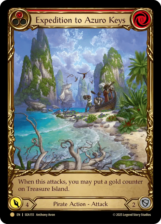 Expedition to Azuro Keys (Red) — High Seas - Treasure Pack — Flesh and Blood