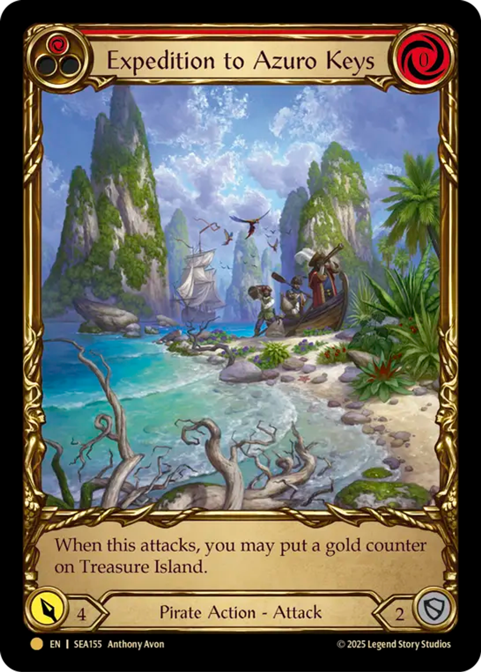 Expedition to Azuro Keys (Red) — High Seas - Treasure Pack — Flesh and Blood