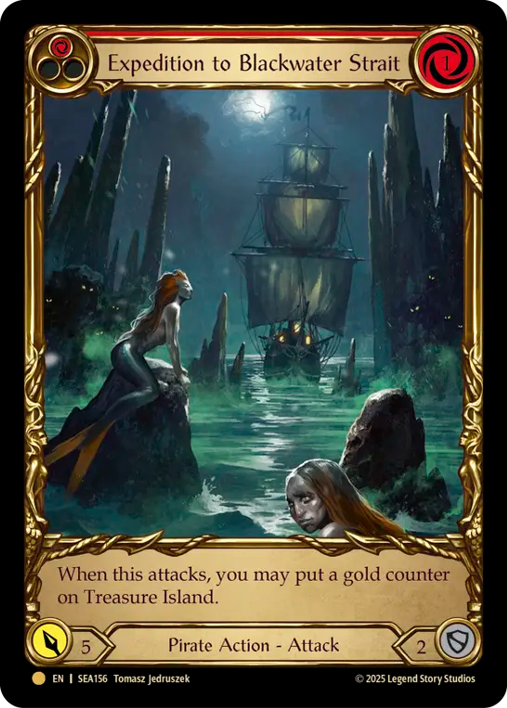 Expedition to Blackwater Strait (Red) — High Seas - Treasure Pack — Flesh and Blood