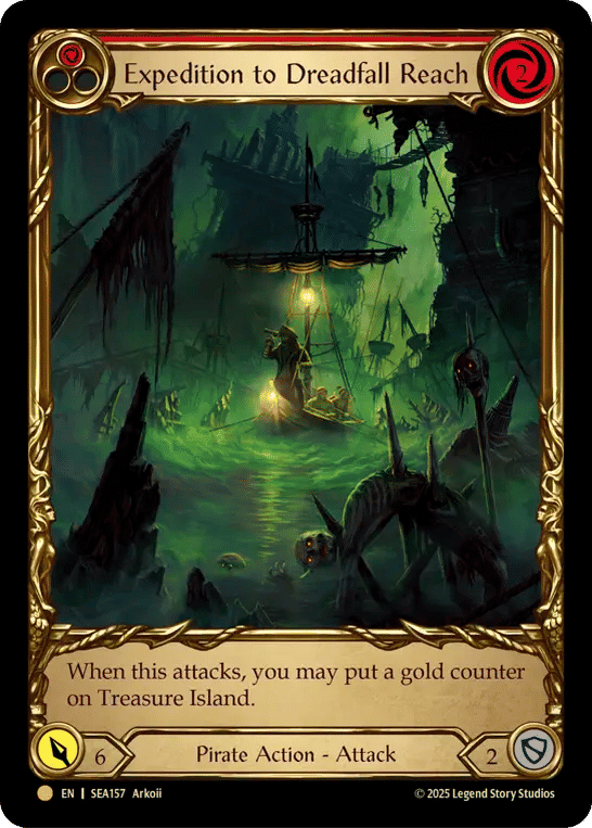 Expedition to Dreadfall Reach (Red) — High Seas - Treasure Pack — Flesh and Blood