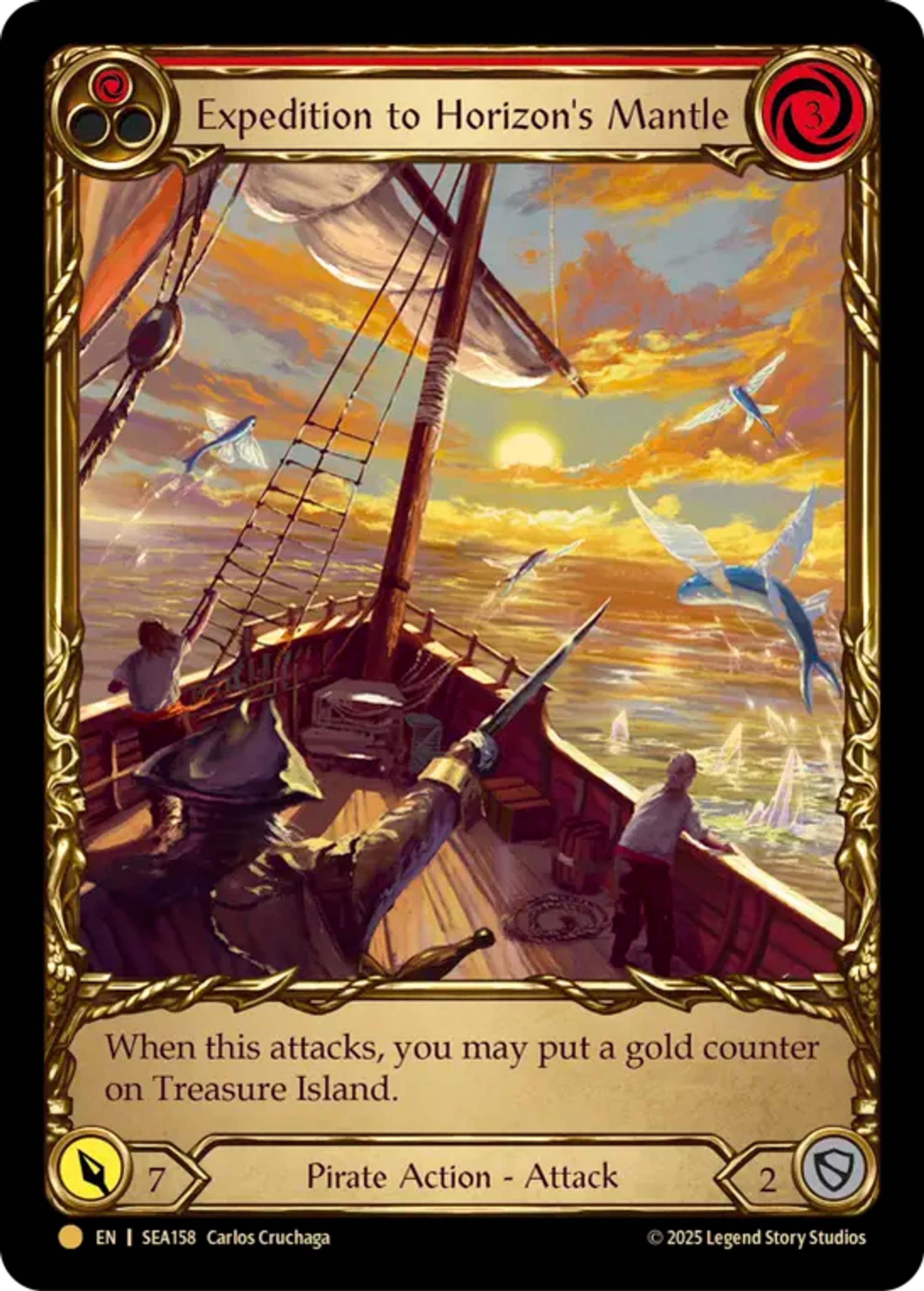 Expedition to Horizon's Mantle (Red) — High Seas - Treasure Pack — Flesh and Blood