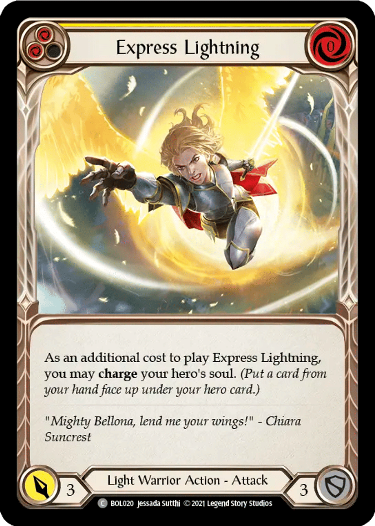 Express Lightning (Yellow) from Boltyn - Blitz Deck - Flesh and Blood