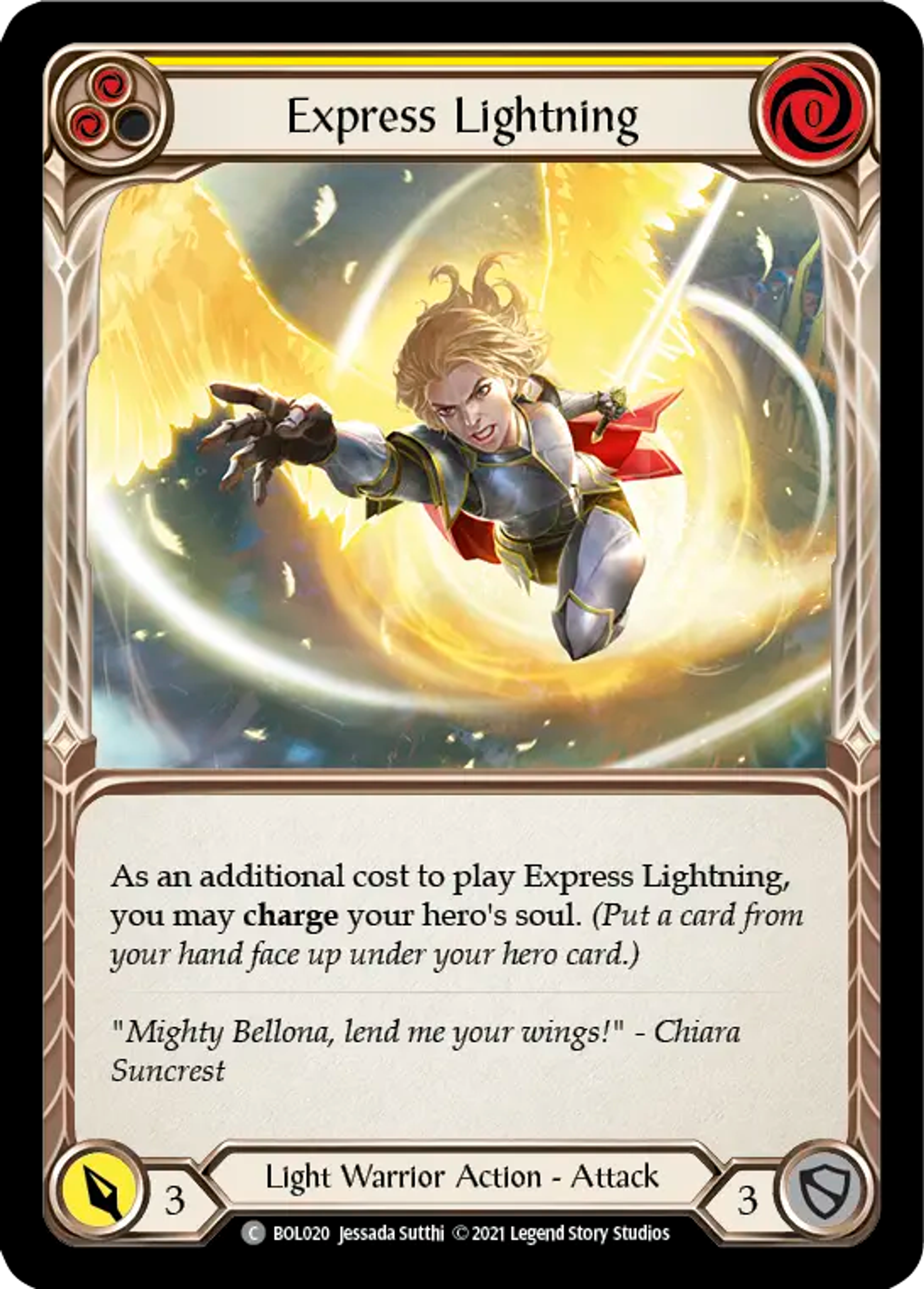 Express Lightning (Yellow) — Boltyn - Blitz Deck — Flesh and Blood