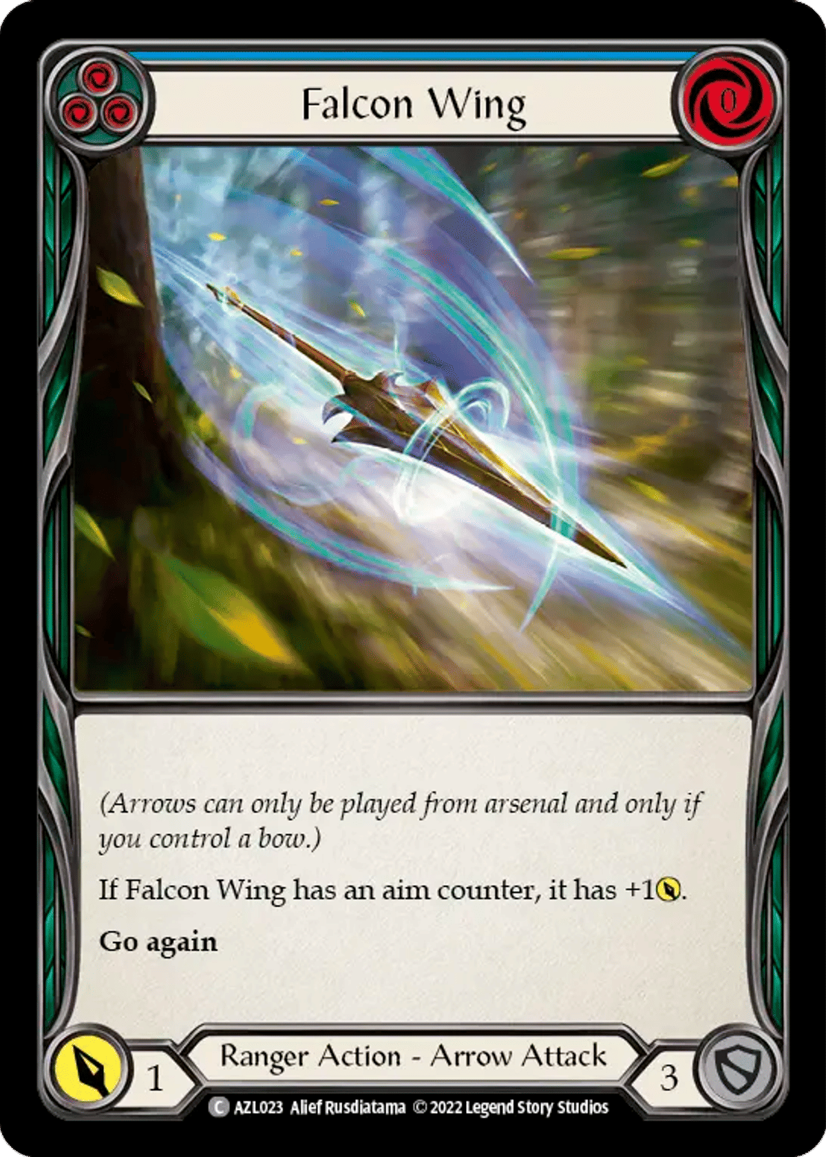 Falcon Wing (Blue) from Azalea - Blitz Deck - Flesh and Blood