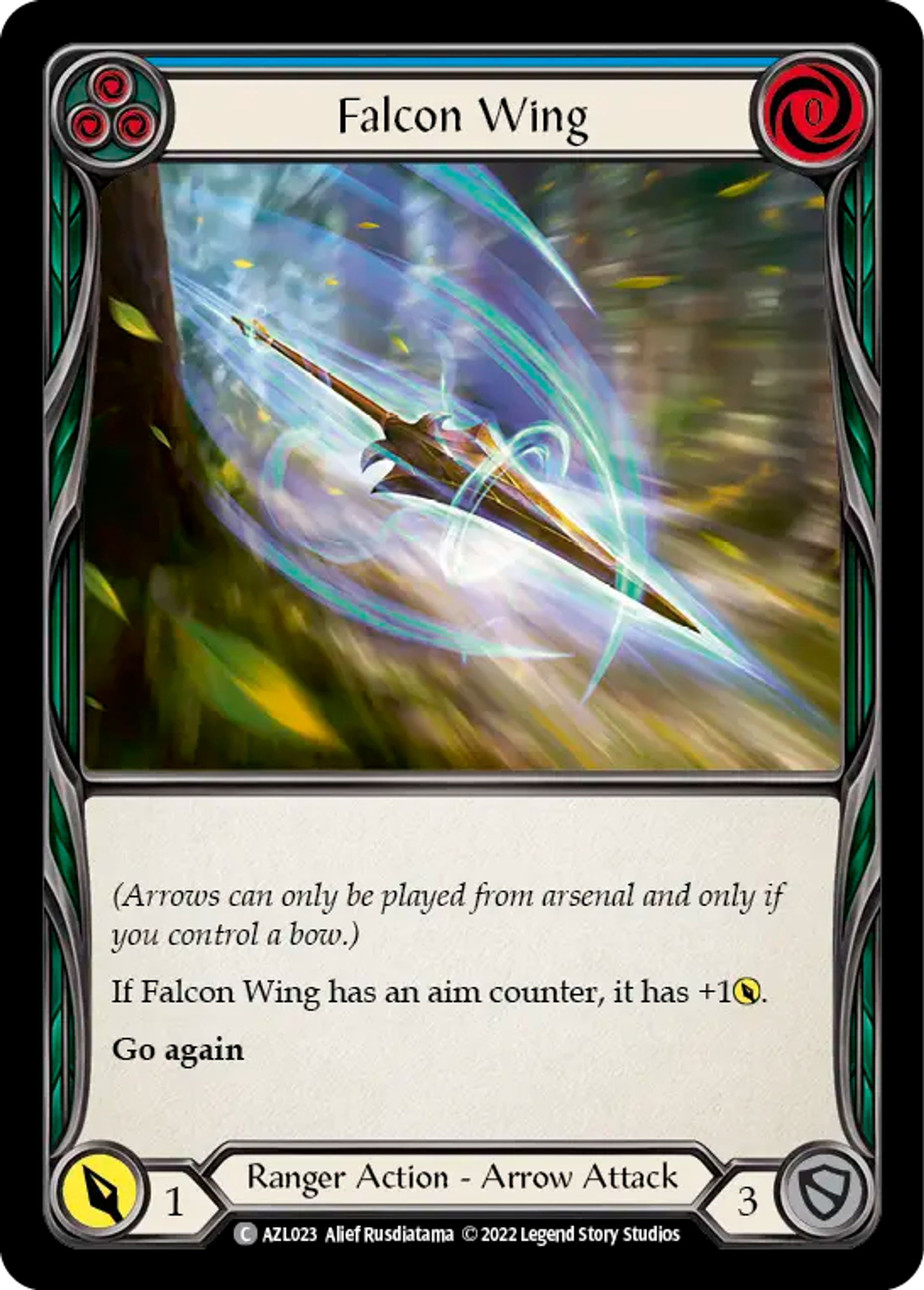 Falcon Wing (Blue) — Azalea - Blitz Deck — Flesh and Blood