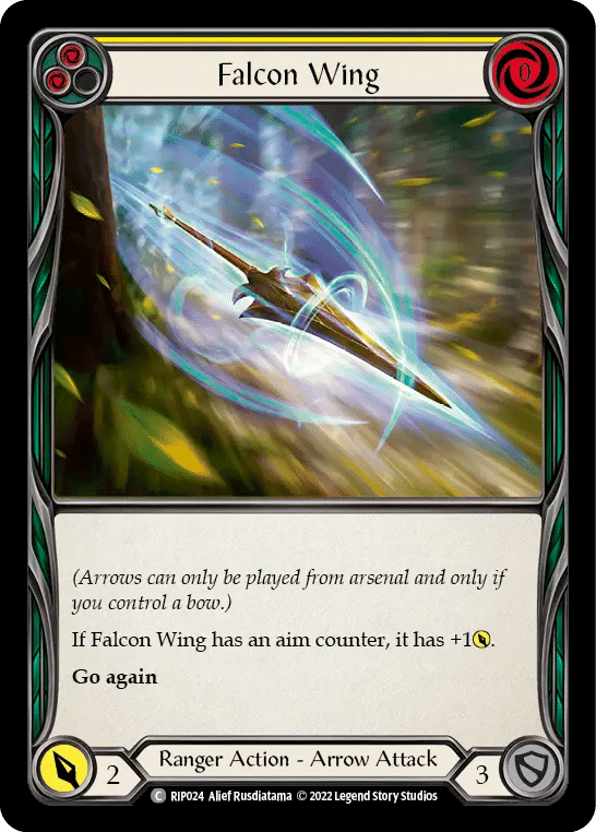Falcon Wing (Yellow) — Riptide - Blitz Deck — Flesh and Blood