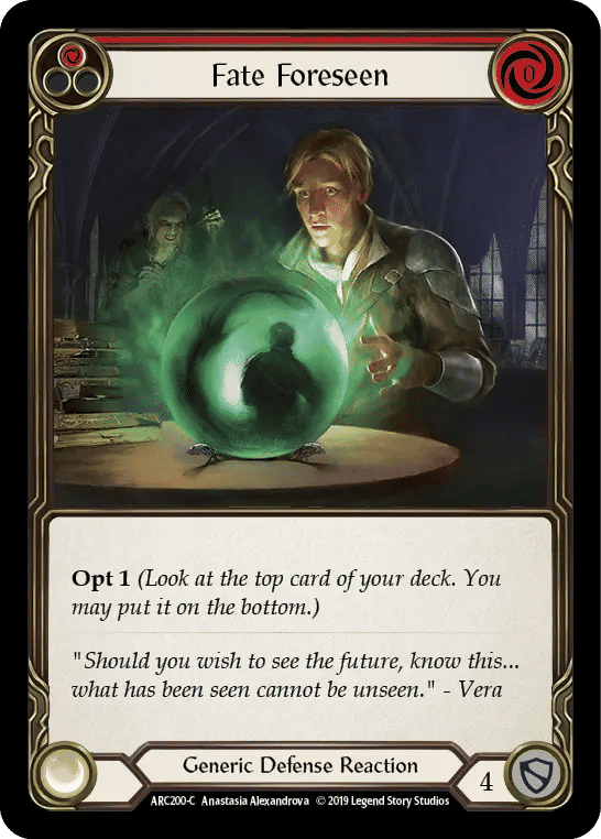 Fate Foreseen (Red) — Arcane Rising — Flesh and Blood