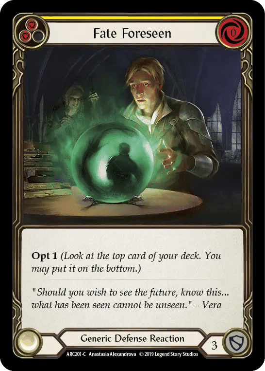 Fate Foreseen (Yellow) — Arcane Rising — Flesh and Blood