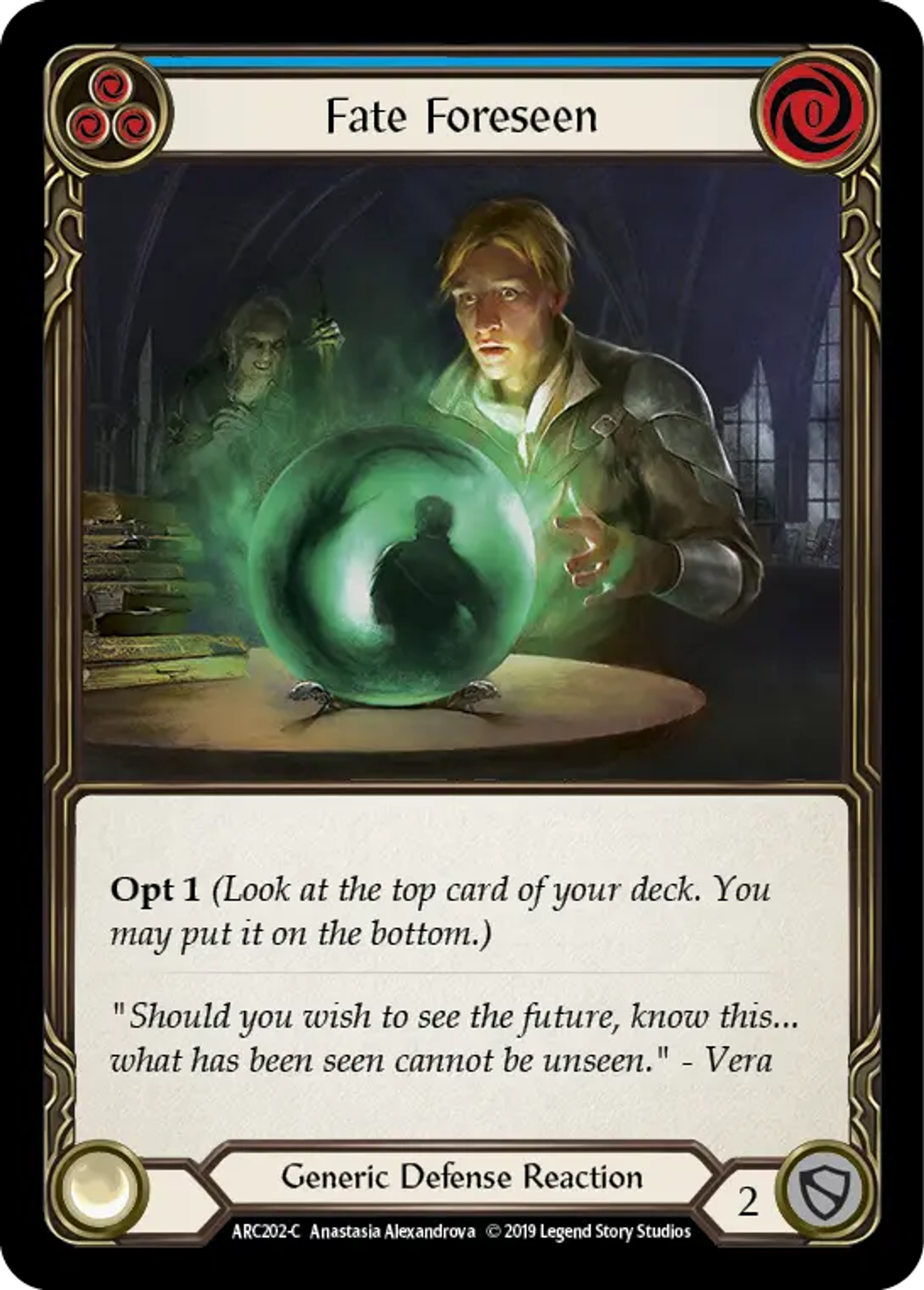 Fate Foreseen (Blue) — Arcane Rising — Flesh and Blood
