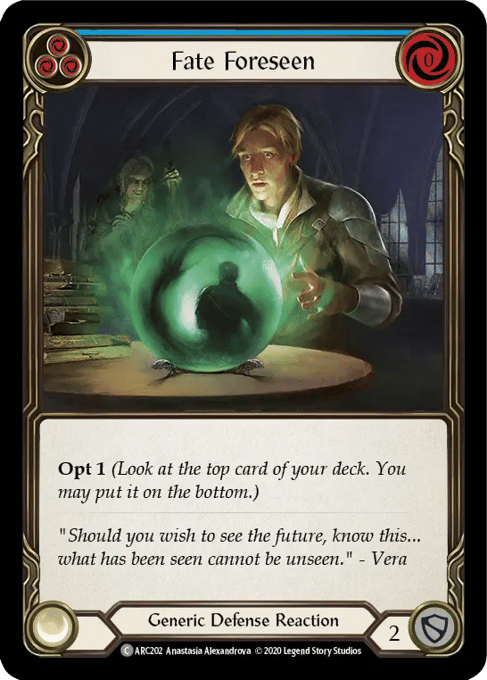 Fate Foreseen (Blue) — Arcane Rising - Unlimited — Flesh and Blood