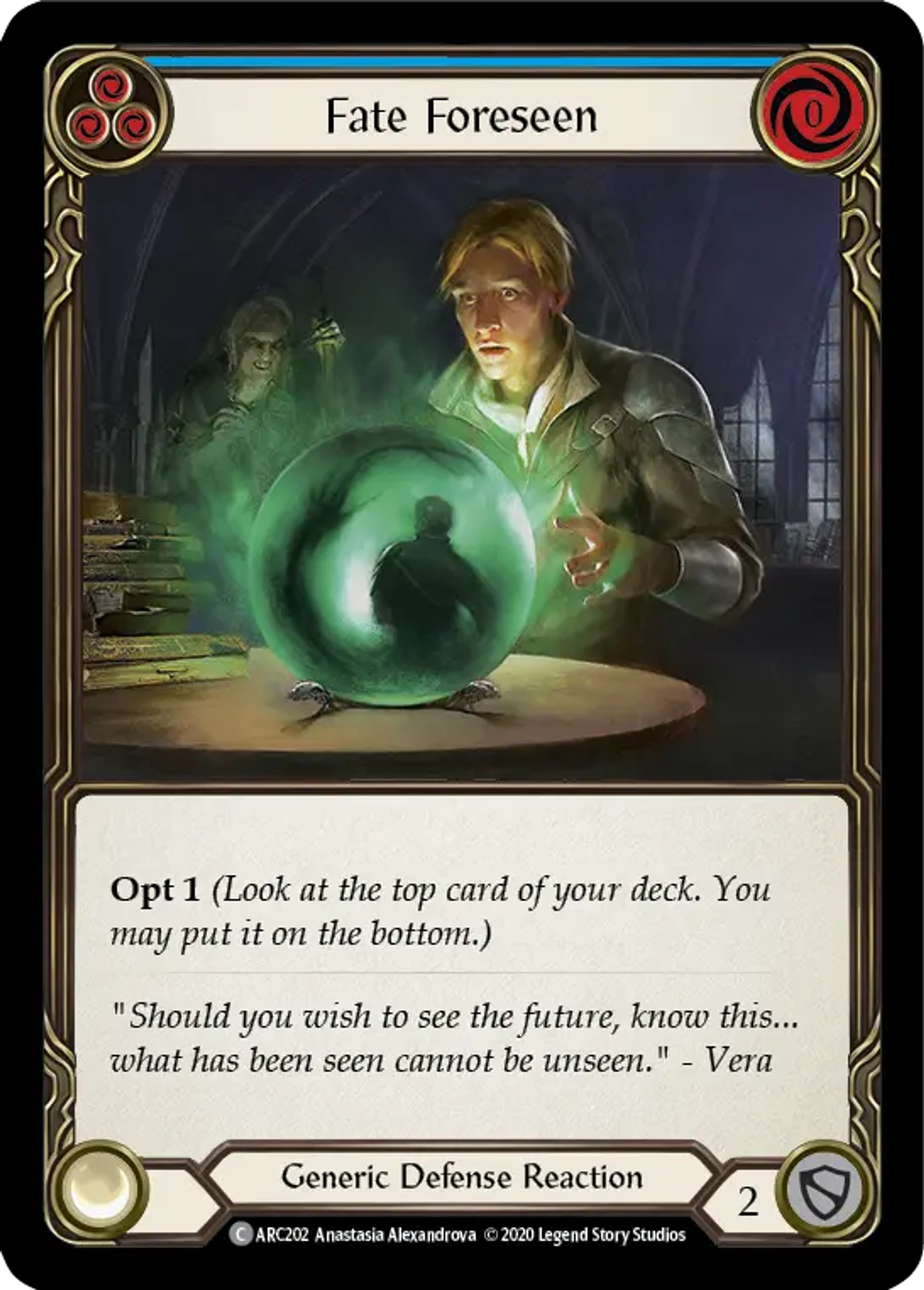 Fate Foreseen (Blue) — Arcane Rising - Unlimited — Flesh and Blood