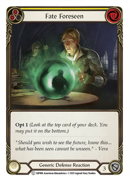 Fate Foreseen (Yellow) — History Pack 1 — Flesh and Blood