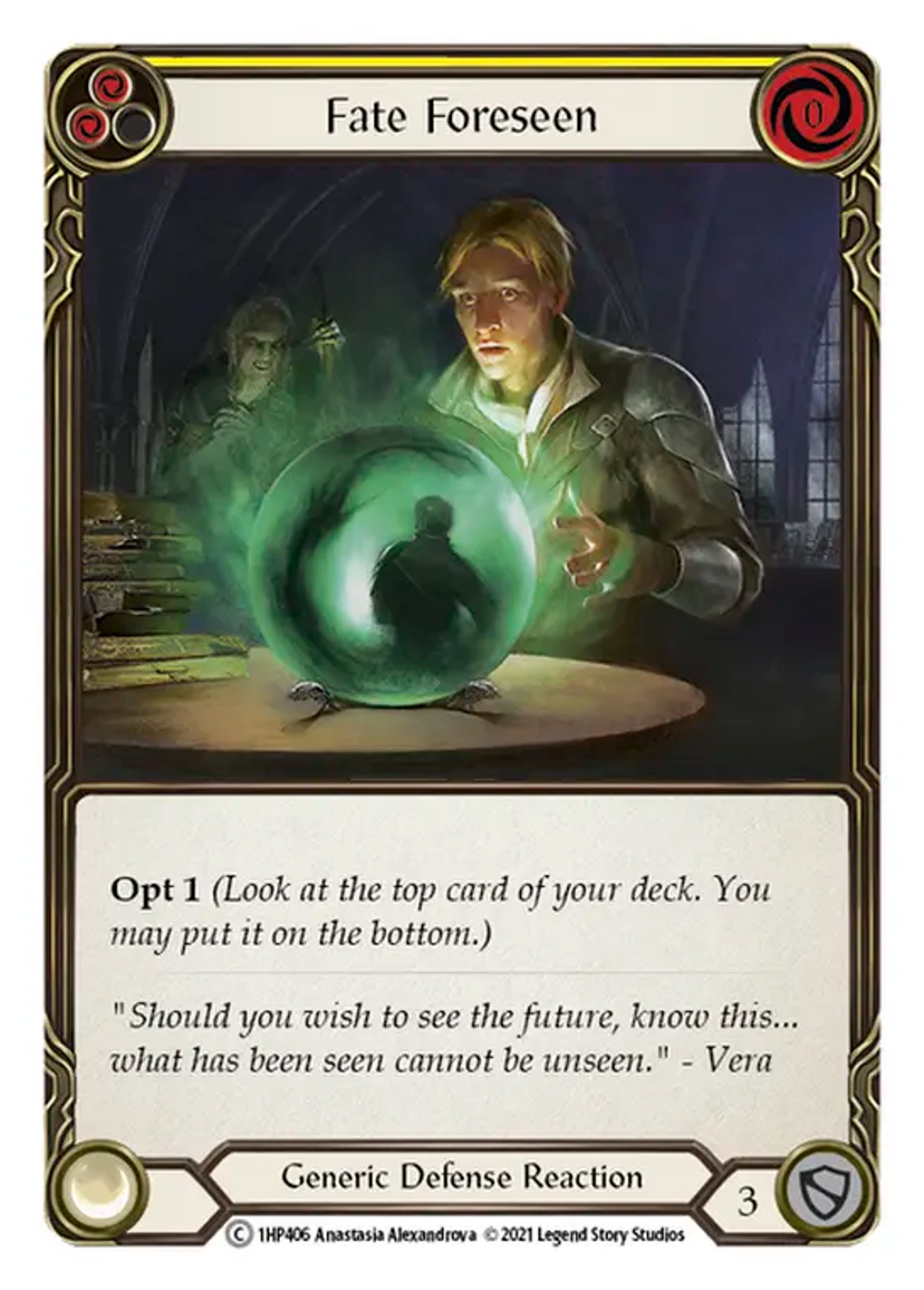 Fate Foreseen (Yellow) — History Pack 1 — Flesh and Blood