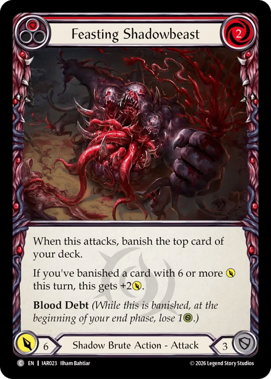 Feasting Shadowbeast (Red) — Usurp the Shadow Throne — Flesh and Blood