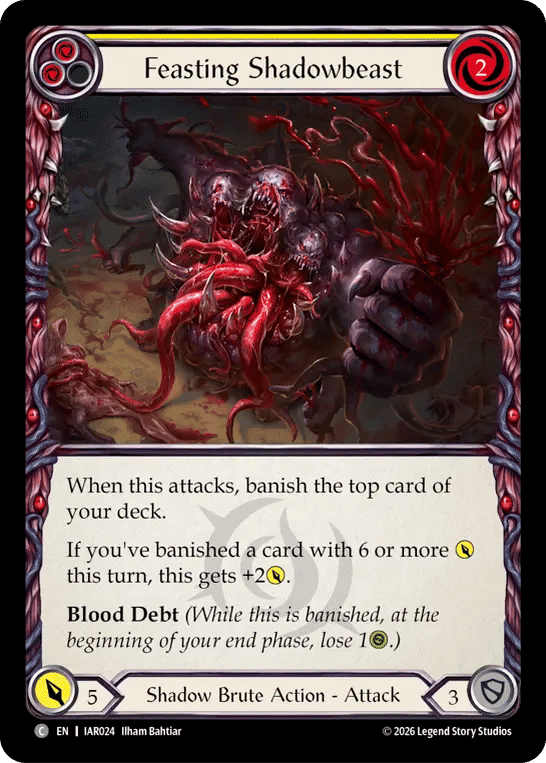 Feasting Shadowbeast (Yellow) — Usurp the Shadow Throne — Flesh and Blood