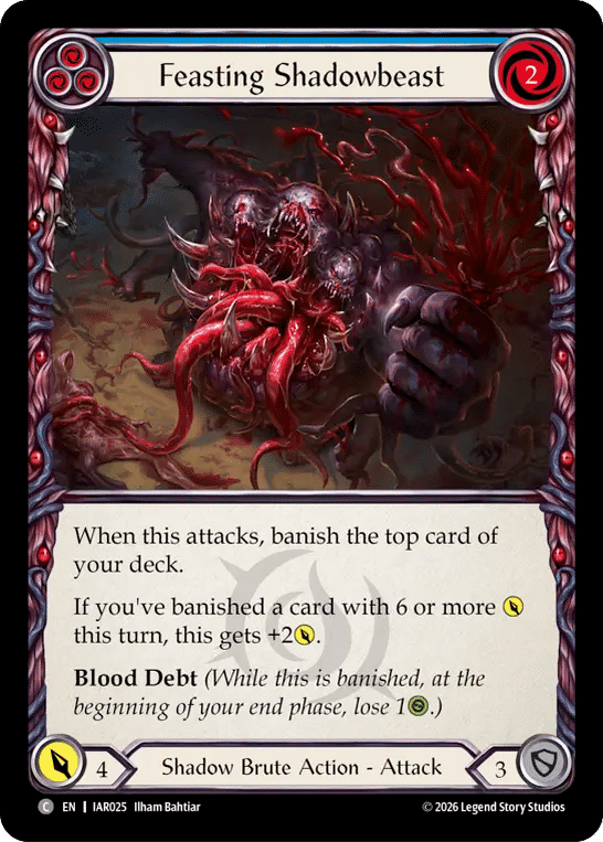 Feasting Shadowbeast (Blue) — Usurp the Shadow Throne — Flesh and Blood