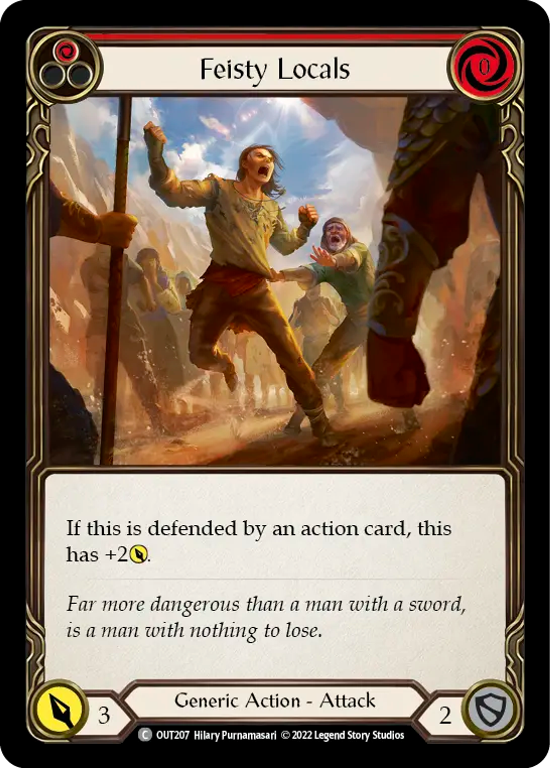Feisty Locals (Red) — Outsiders — Flesh and Blood