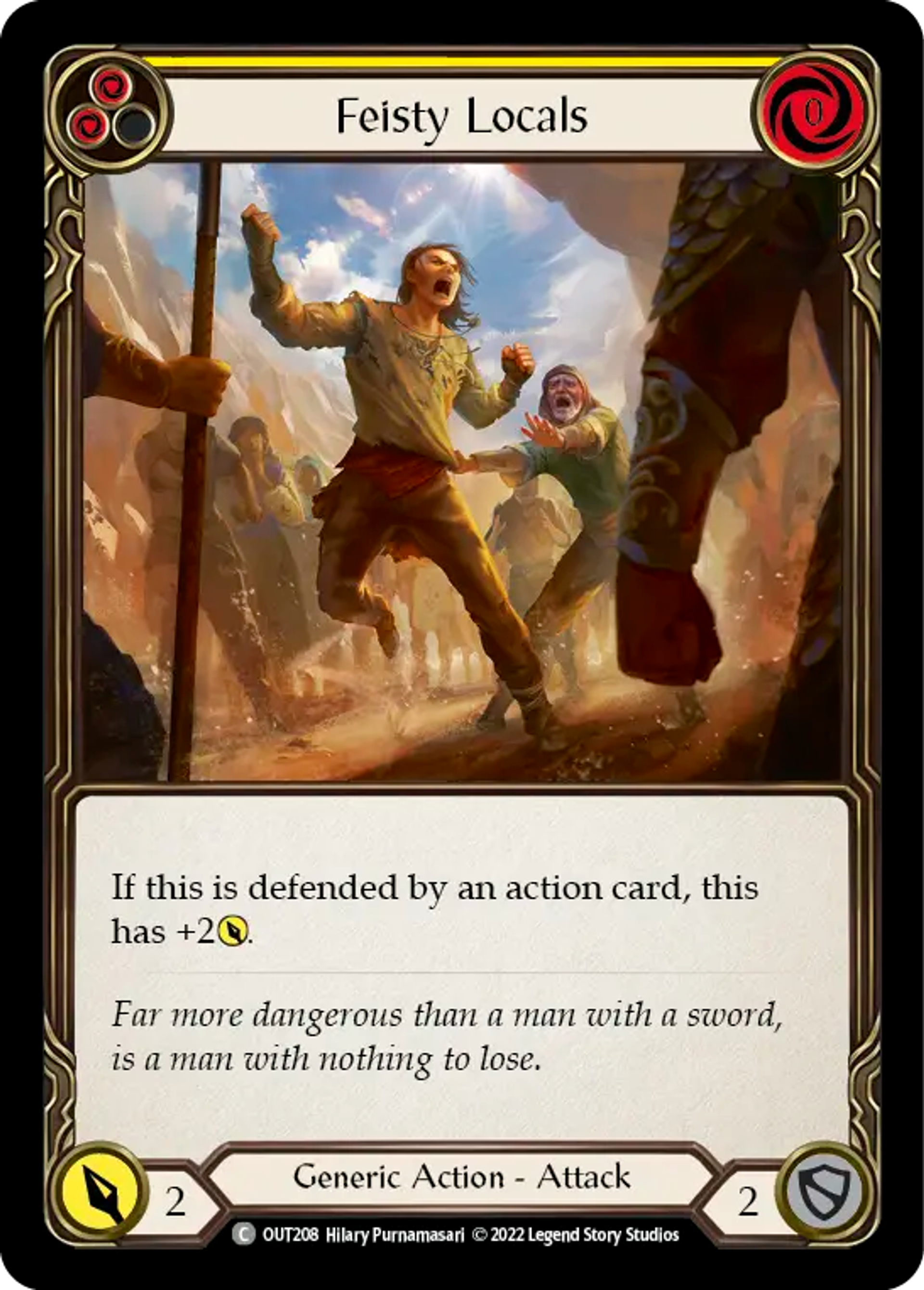 Feisty Locals (Yellow) — Outsiders — Flesh and Blood