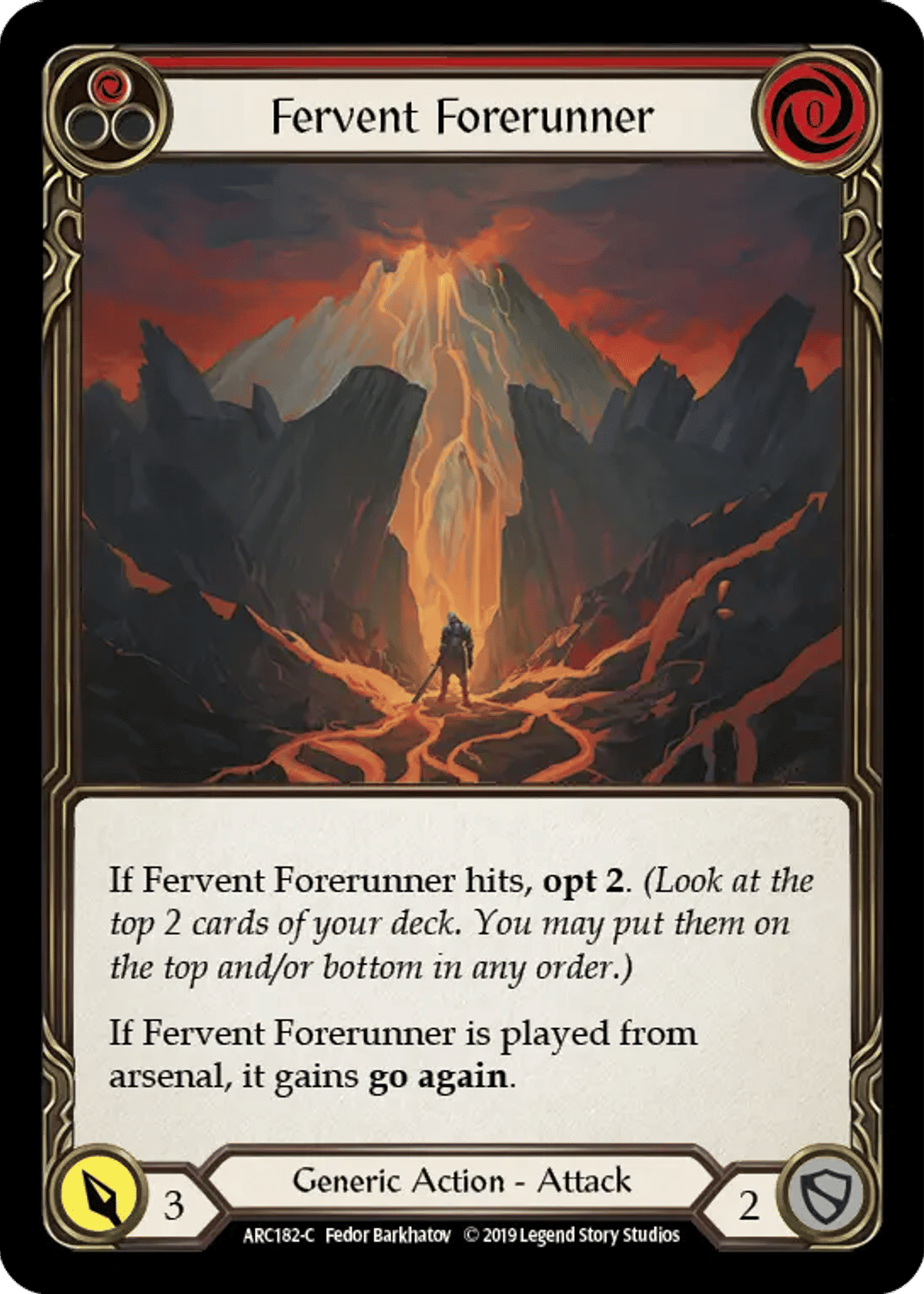 Fervent Forerunner (Red) from Arcane Rising - Flesh and Blood