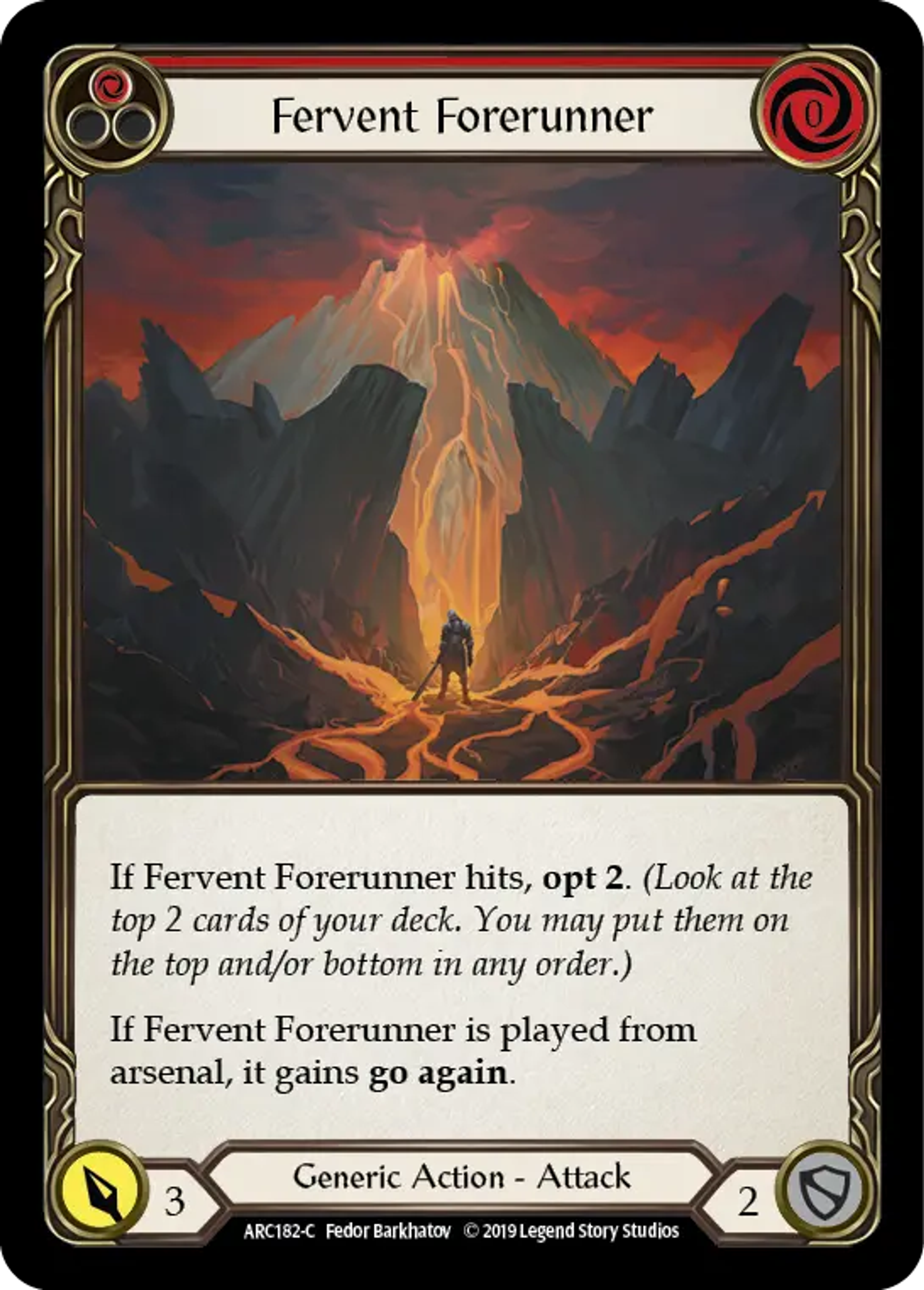 Fervent Forerunner (Red) — Arcane Rising — Flesh and Blood