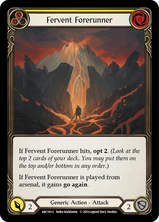 Fervent Forerunner (Yellow) — Arcane Rising — Flesh and Blood