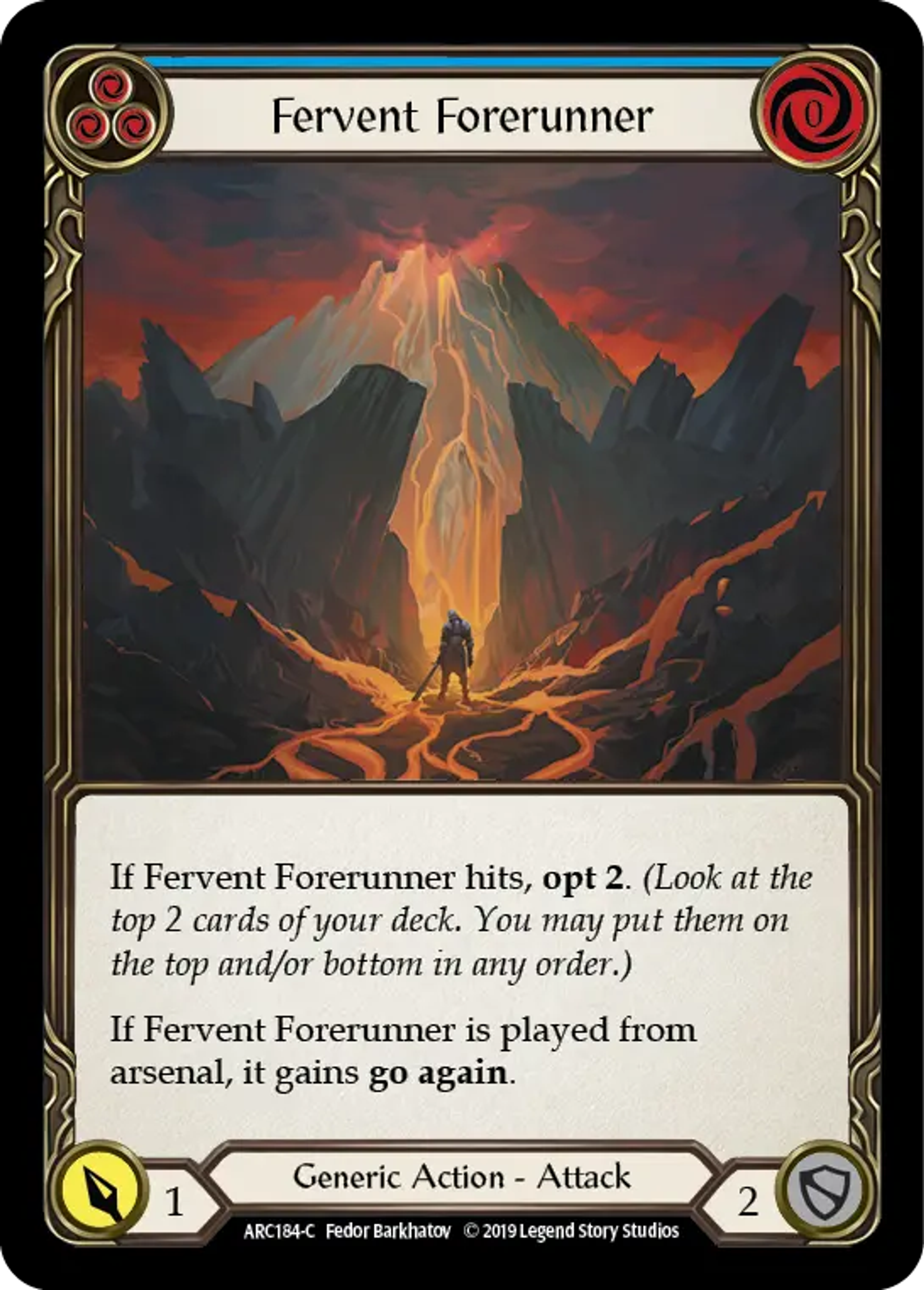 Fervent Forerunner (Blue) — Arcane Rising — Flesh and Blood