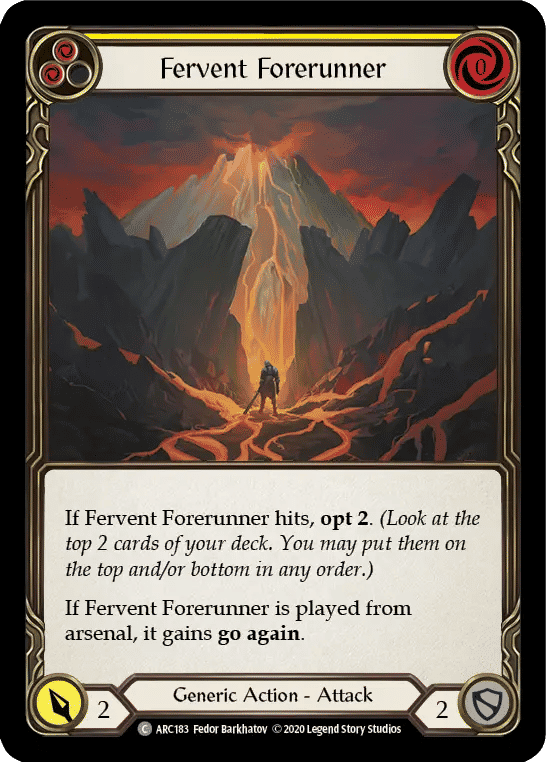 Fervent Forerunner (Yellow) — Arcane Rising - Unlimited — Flesh and Blood