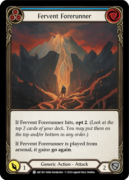 Fervent Forerunner (Blue) — Arcane Rising - Unlimited — Flesh and Blood