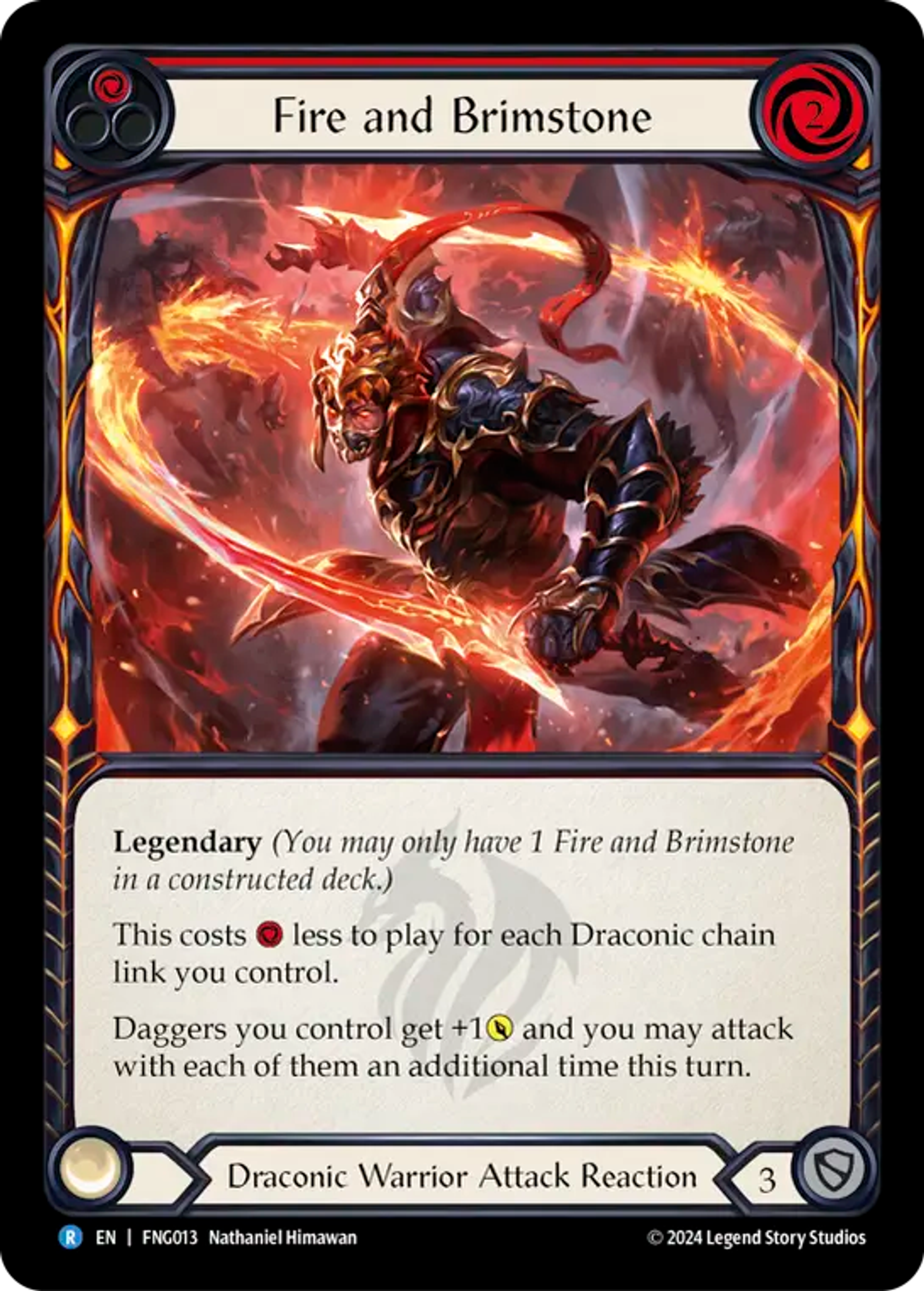 Fire and Brimstone (Red) — The Hunted Blitz Deck - Fang — Flesh and Blood