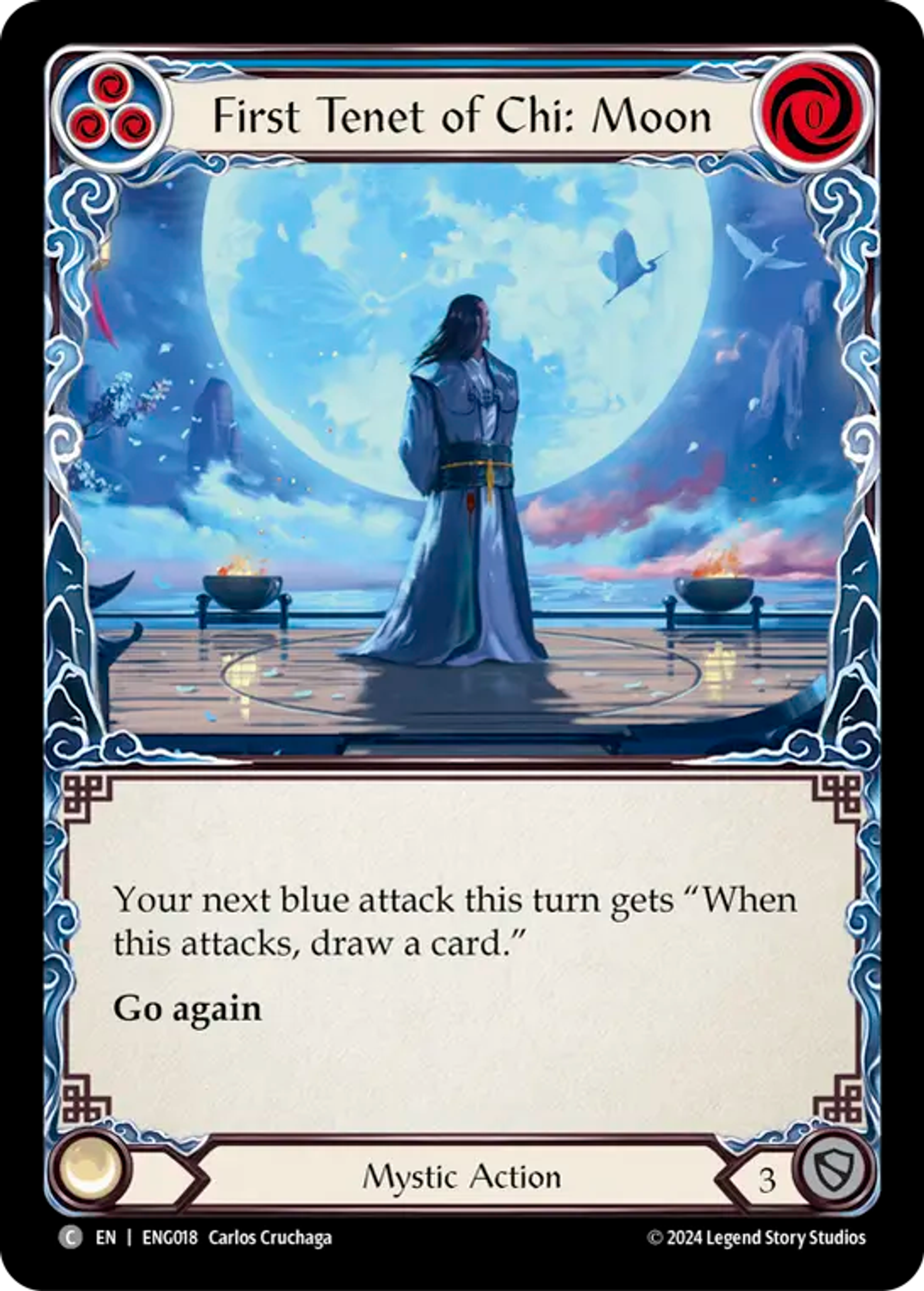 First Tenet of Chi: Moon (Blue) — Enigma - Blitz Deck — Flesh and Blood