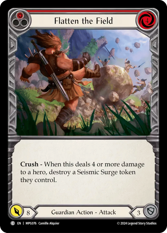 Flatten the Field (Red) — Mastery Pack Guardian — Flesh and Blood