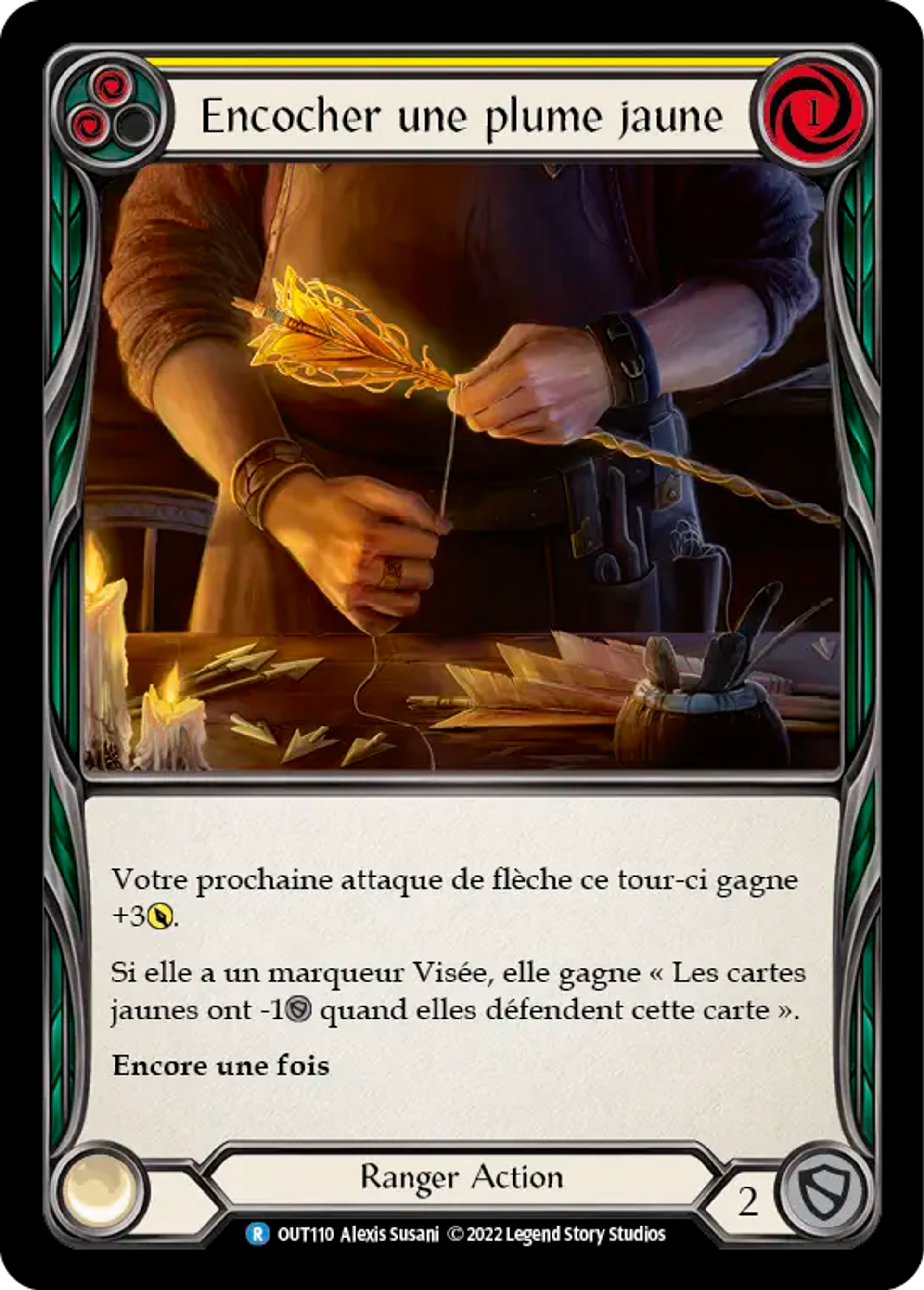 Encocher une plume jaune — Outsiders — Flesh and Blood