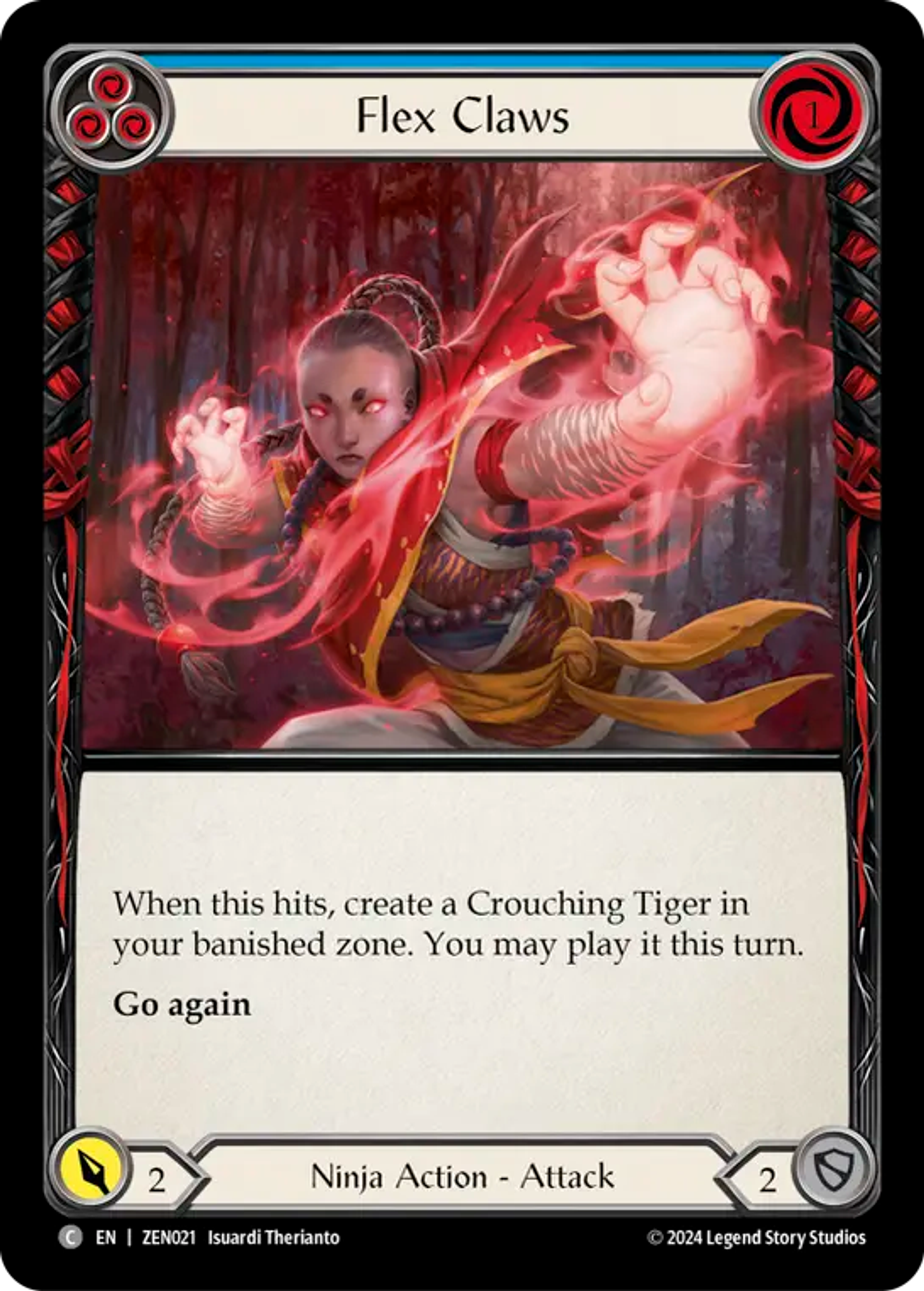 Flex Claws (Blue) — Zen - Blitz Deck — Flesh and Blood
