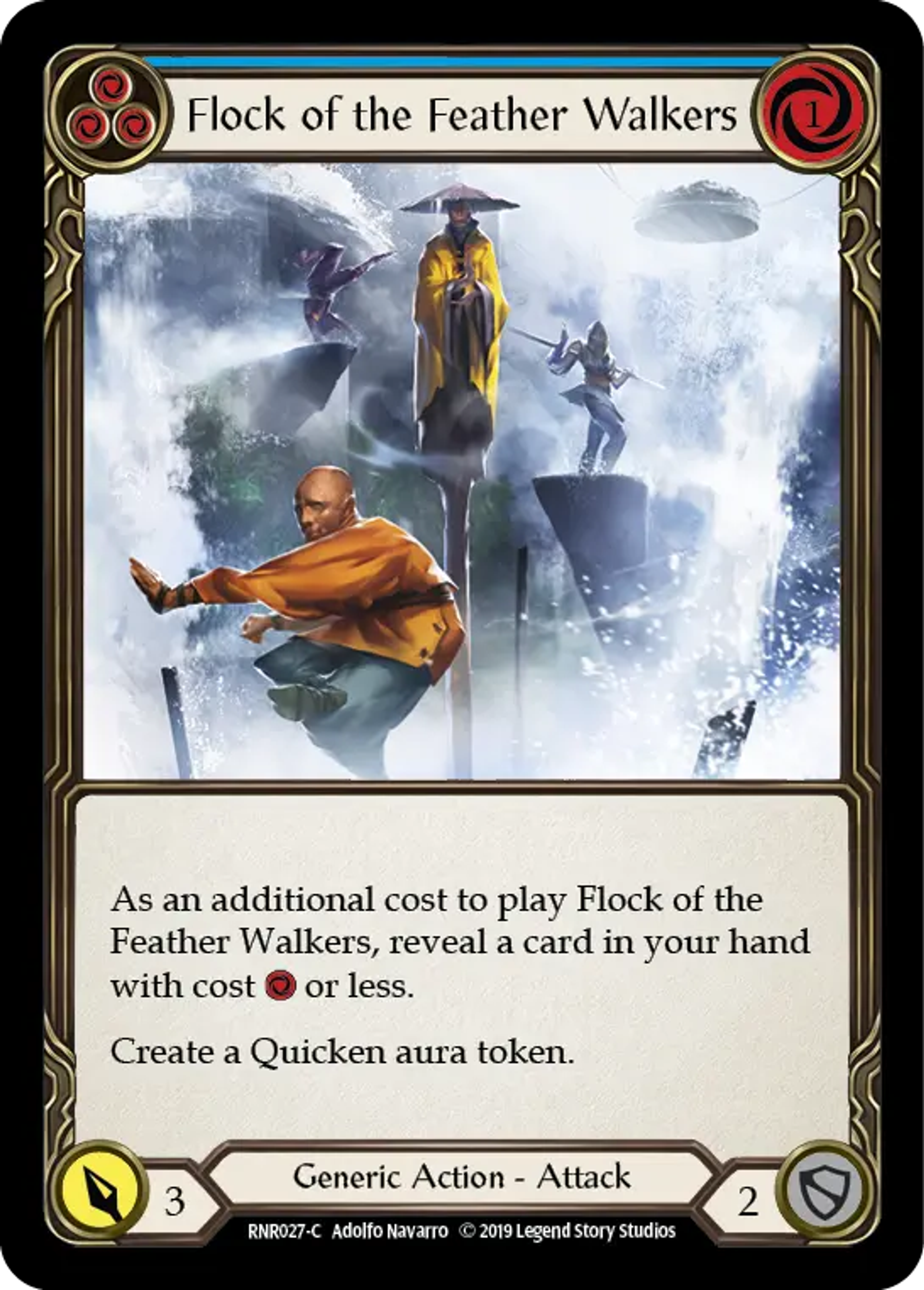 Flock of the Feather Walkers (Blue) — Rhinar, Reckless Rampage - Hero Deck — Flesh and Blood