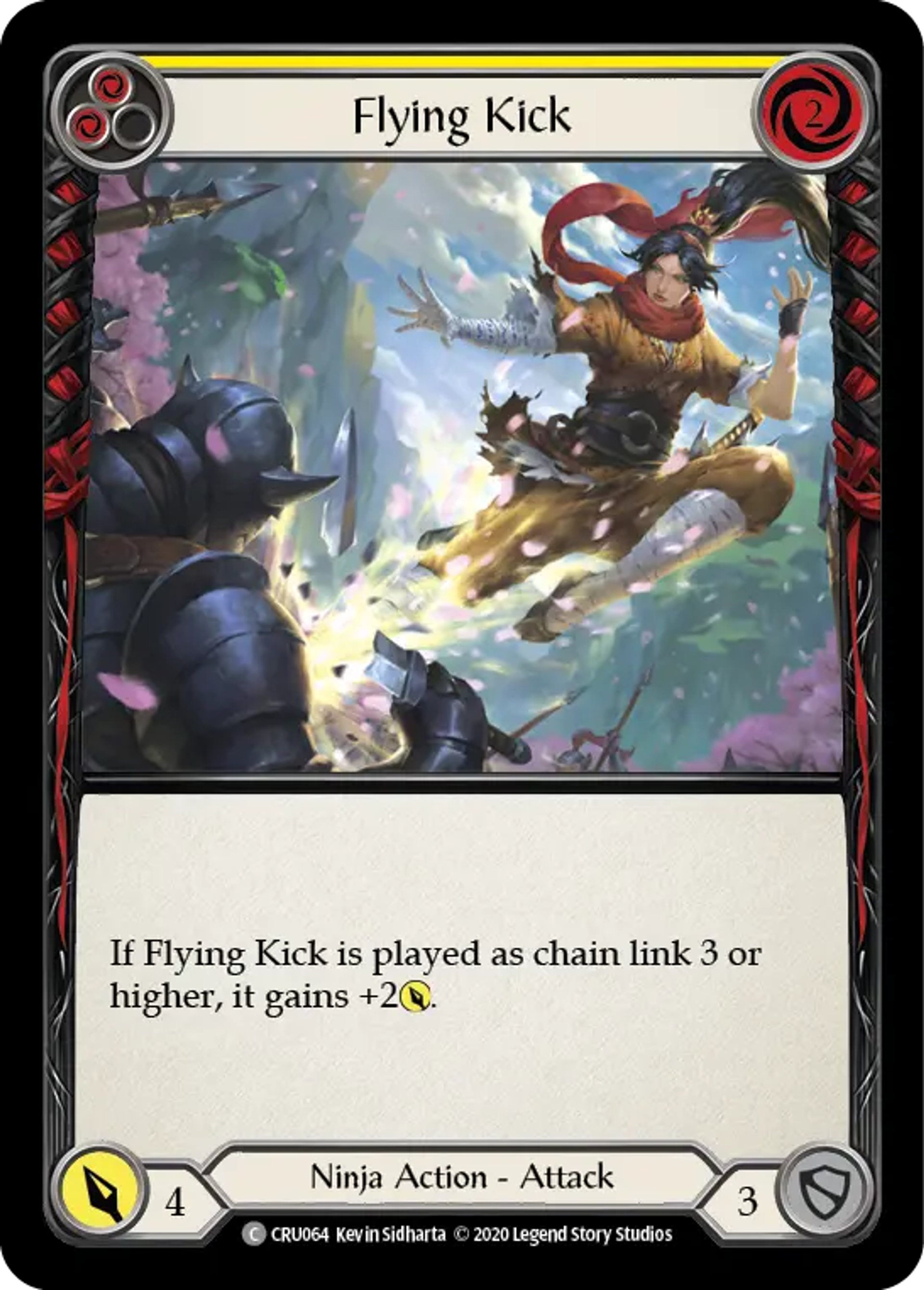 Flying Kick (Yellow) — Crucible of War — Flesh and Blood