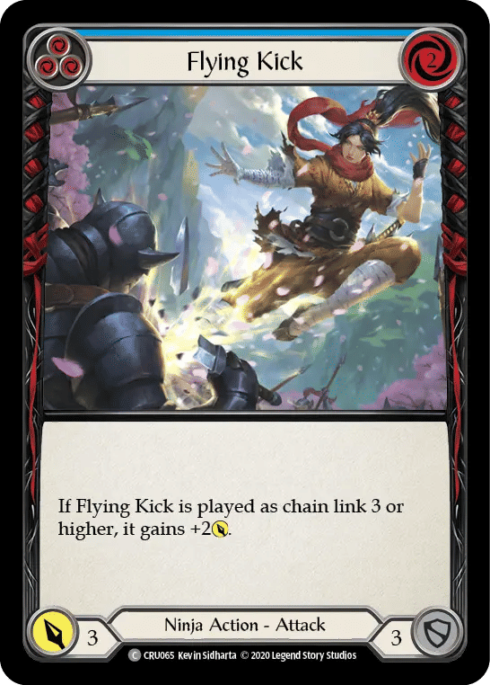 Flying Kick (Blue) — Crucible of War — Flesh and Blood